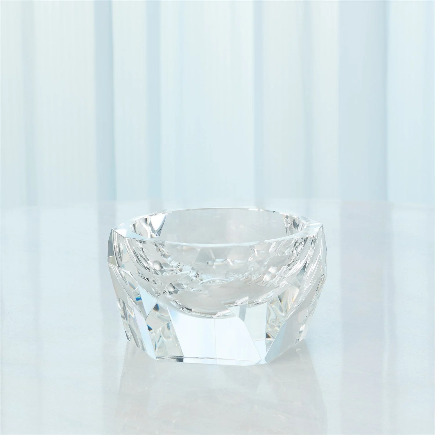Global Views Multi Facet Crystal Bowl - Clear - Image 10