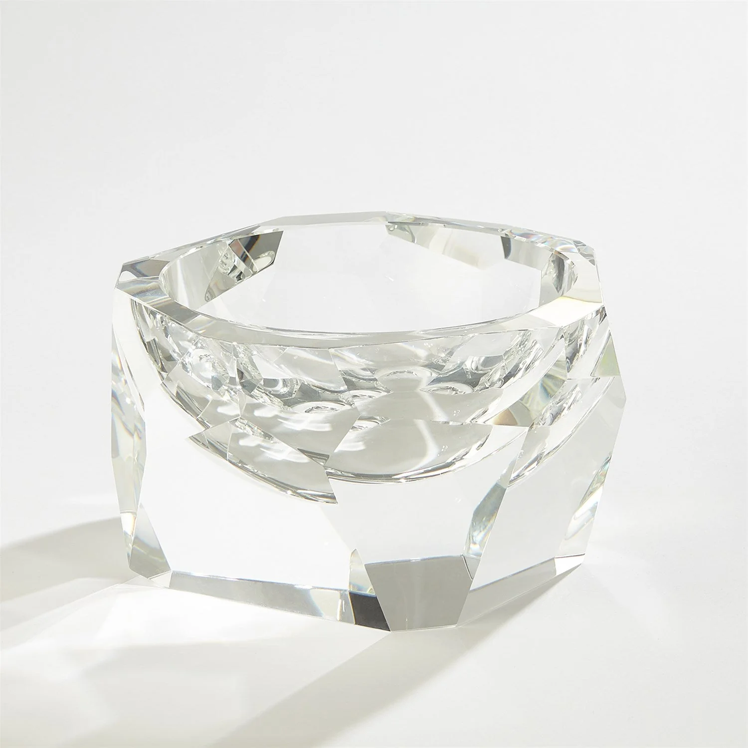 Global Views Multi Facet Crystal Bowl - Clear - Image 5