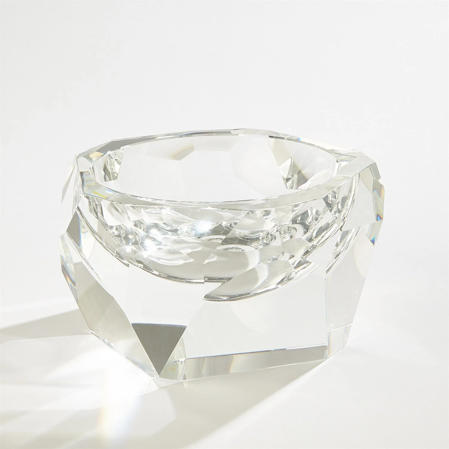 Global Views Multi Facet Crystal Bowl - Clear - Image 6