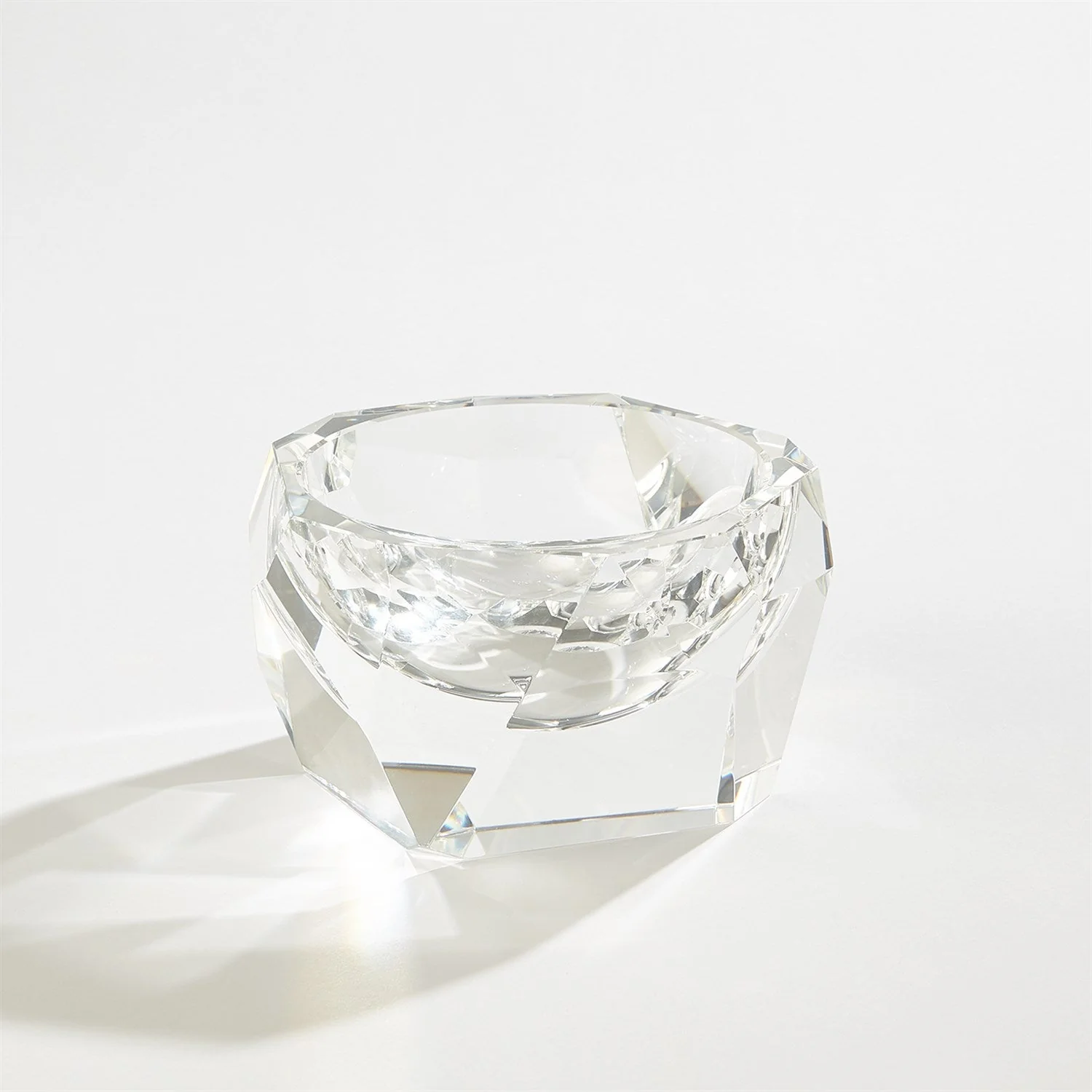 Global Views Multi Facet Crystal Bowl - Clear - Image 8