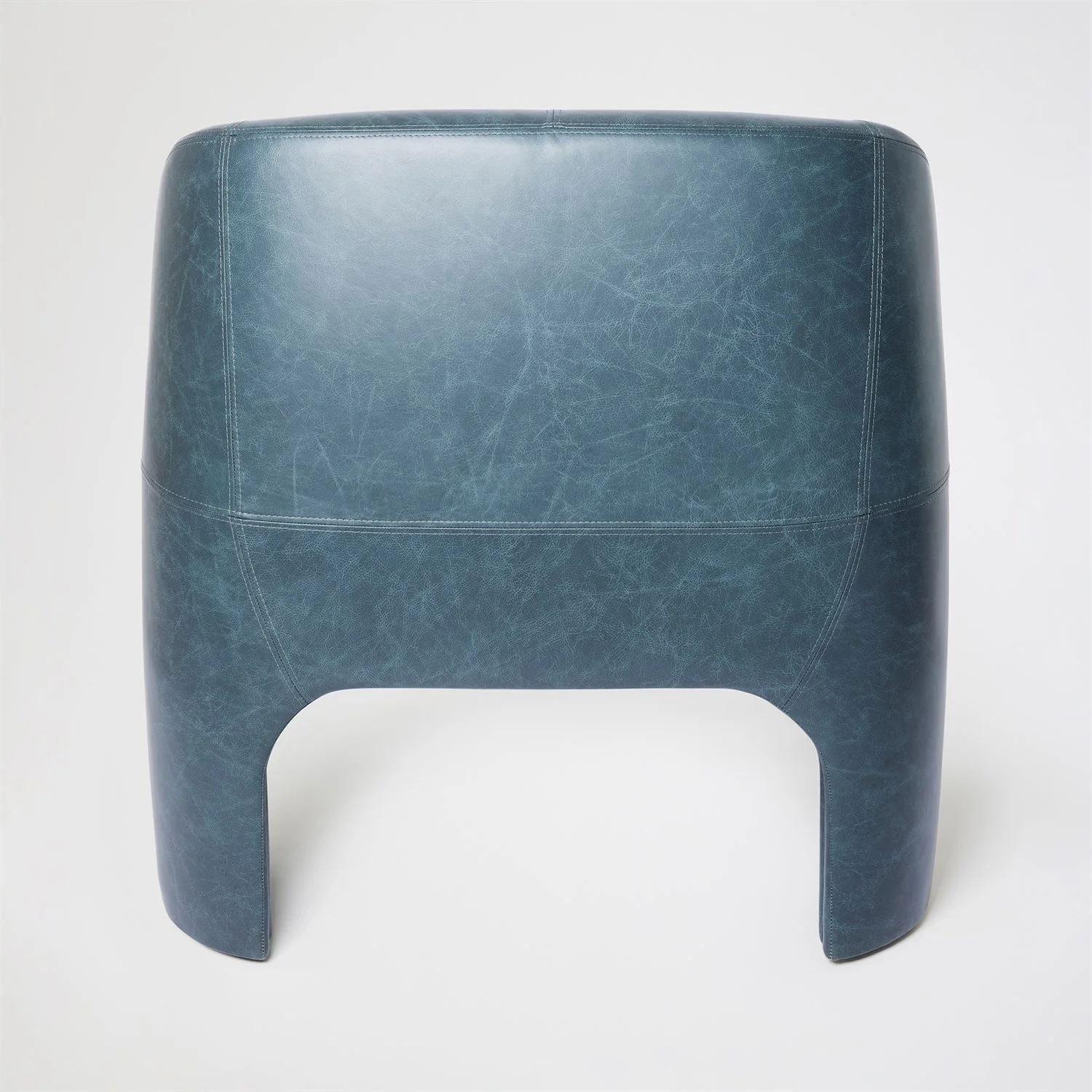 Global Views Navy Leather Bradford Chair - Image 2