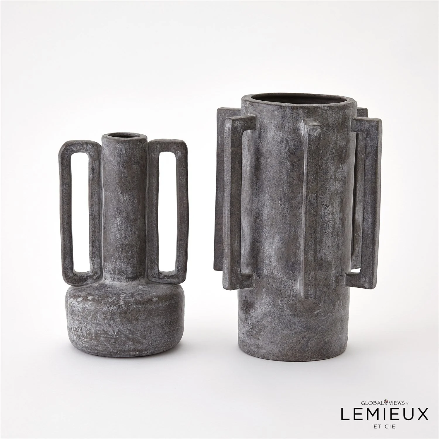 Global Views Normandie and Bretagne Vase - Dark Grey - Image 4