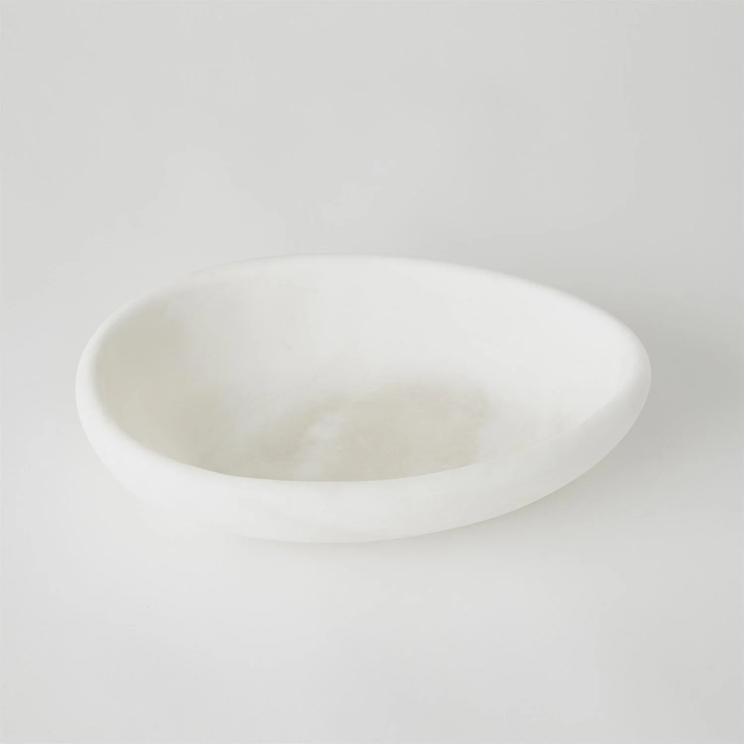 Global Views Oblique Alabaster Bowl - White - Image 3