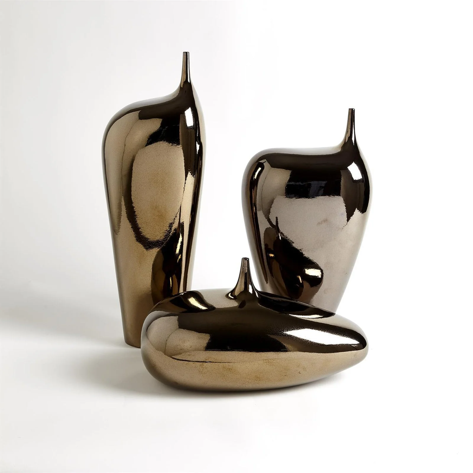 Global Views Offset Neck Object-Bronze Crackle - Image 5