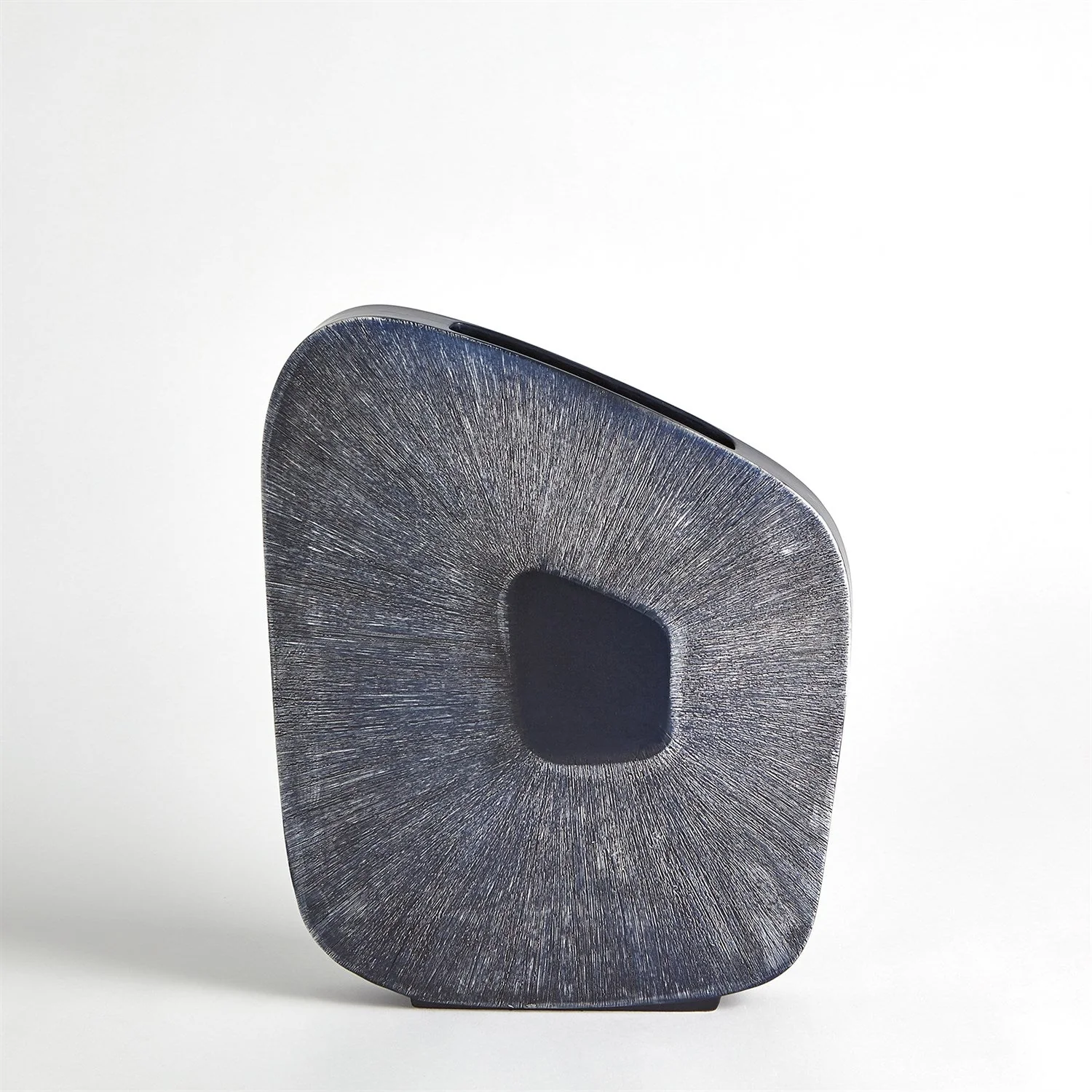 Global Views Offset Square Scratch Vase - Ink - Image 11