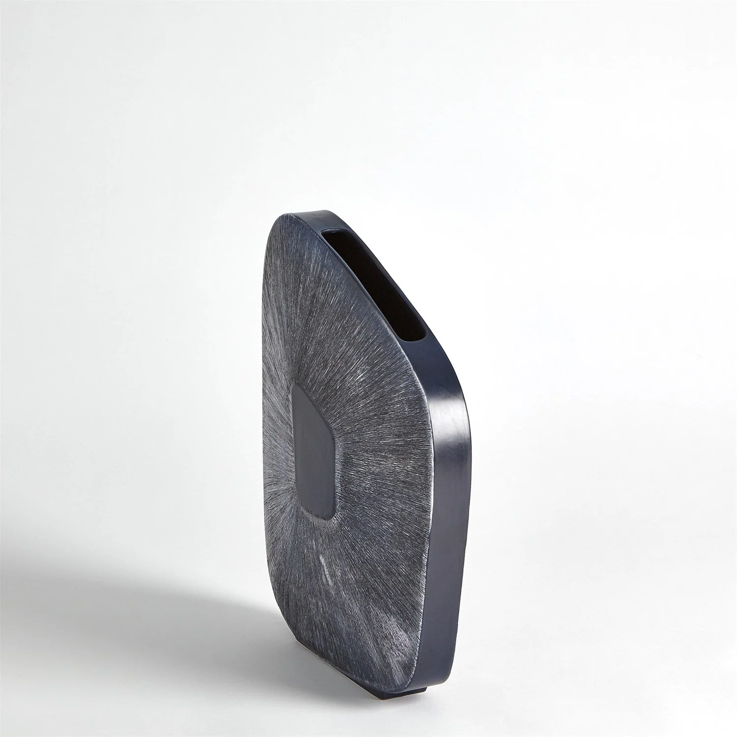 Global Views Offset Square Scratch Vase - Ink - Image 12