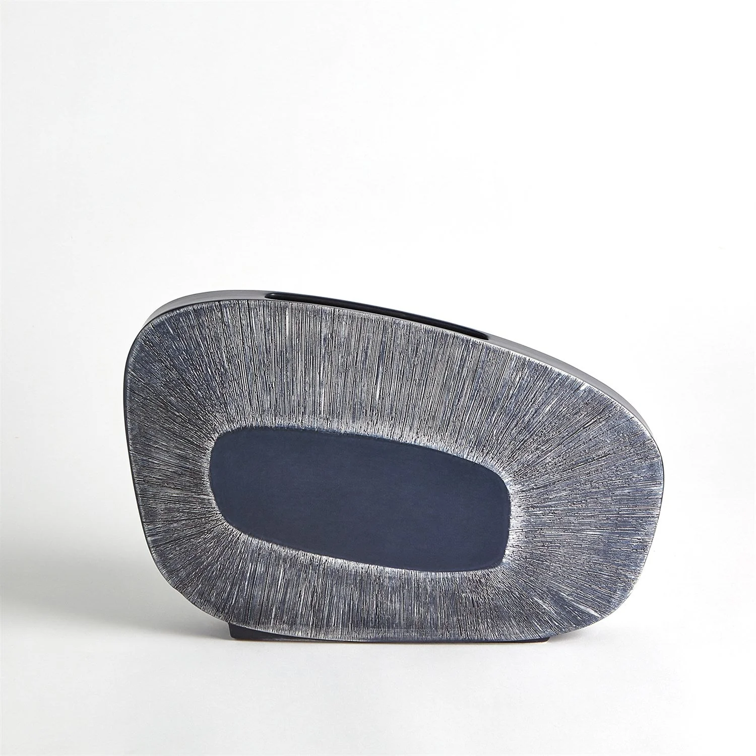 Global Views Offset Square Scratch Vase - Ink - Image 5