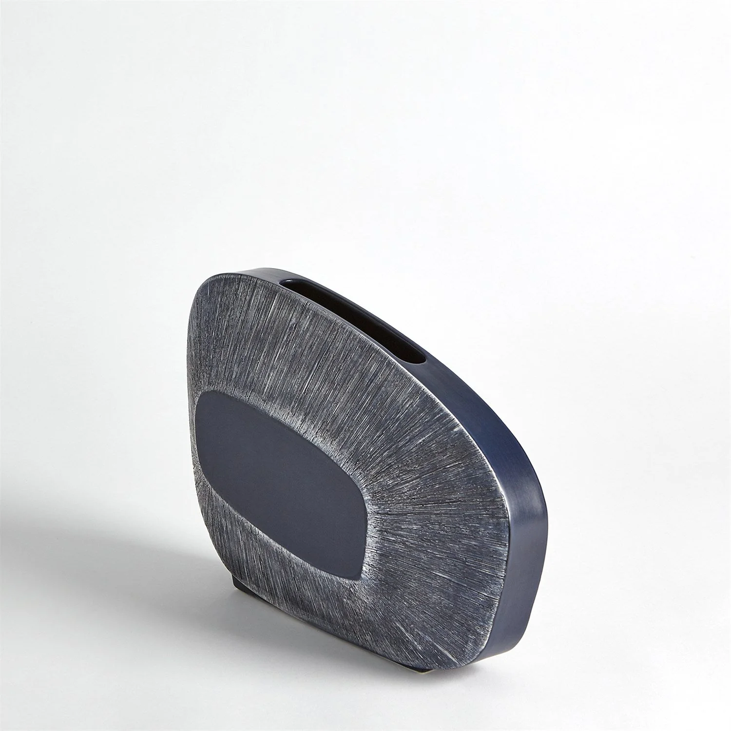 Global Views Offset Square Scratch Vase - Ink - Image 6
