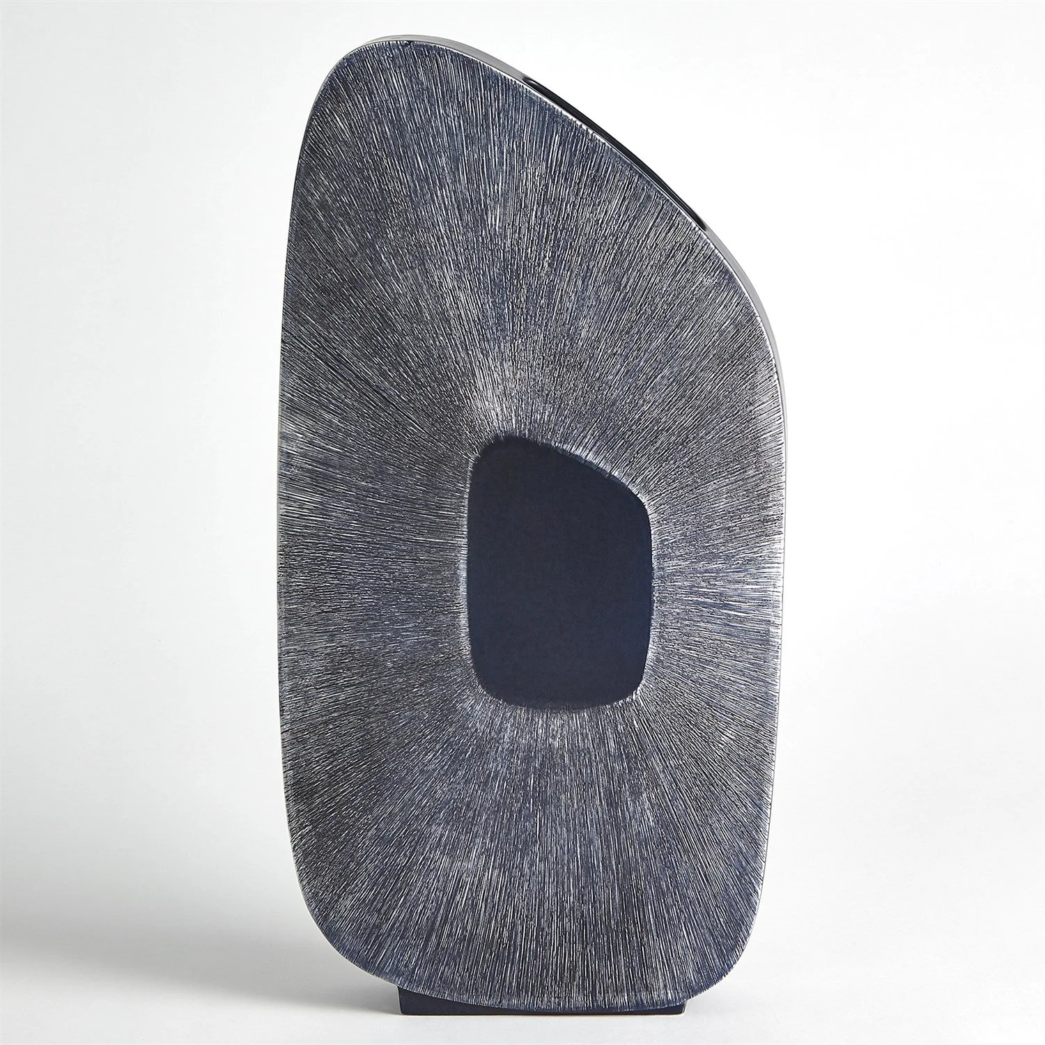 Global Views Offset Square Scratch Vase - Ink - Image 8