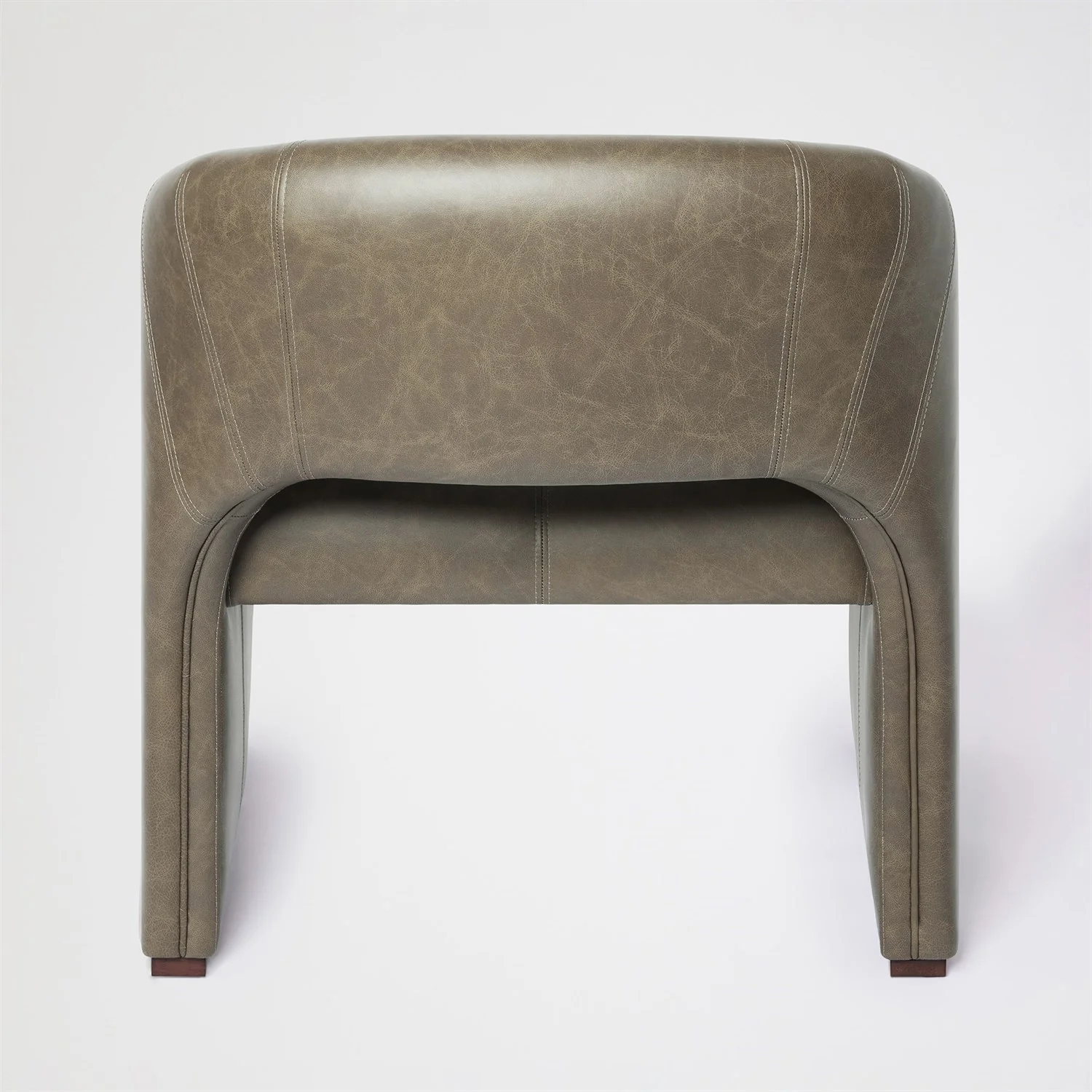 Global Views Olive Leather Winchester Chair - Image 2