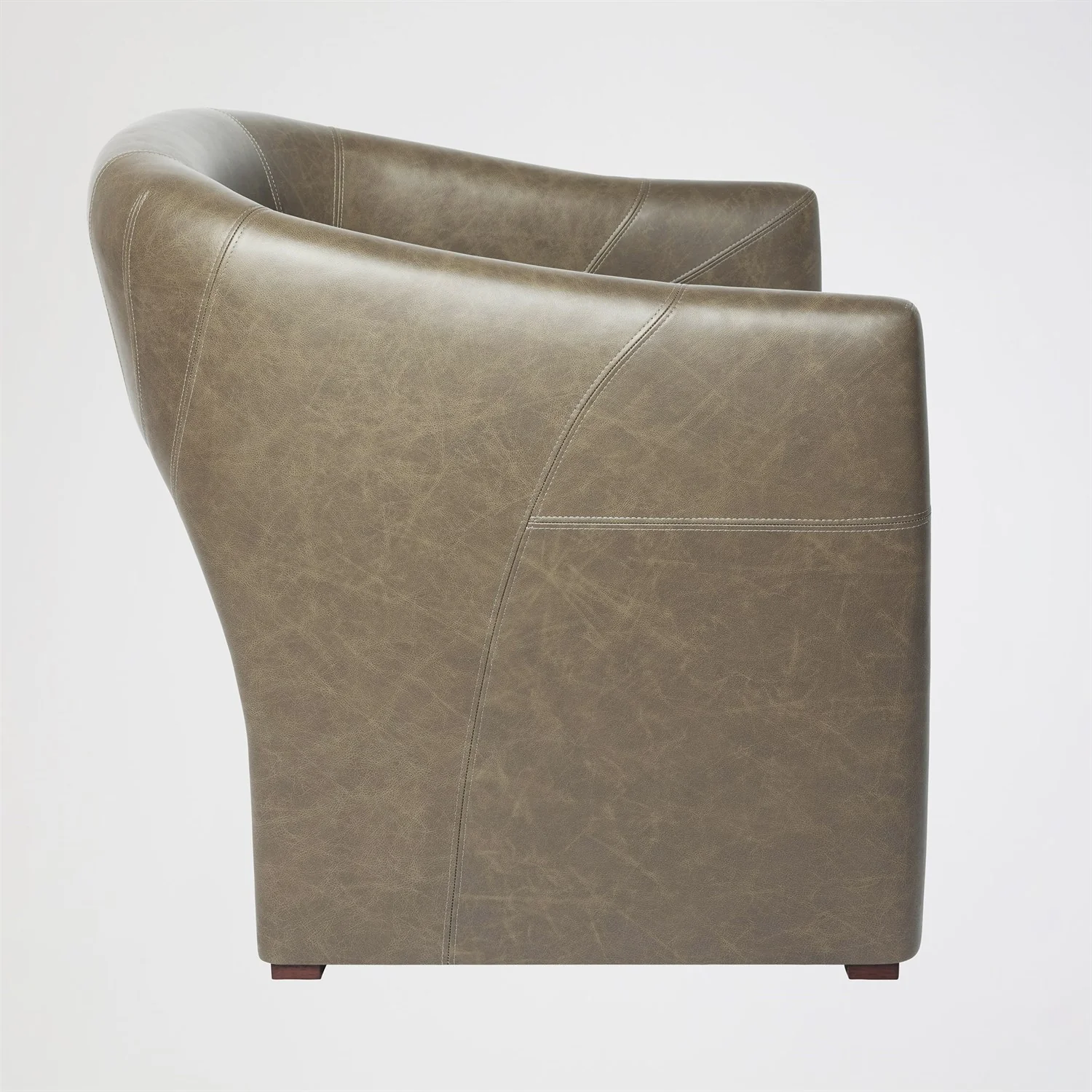 Global Views Olive Leather Winchester Chair - Image 3