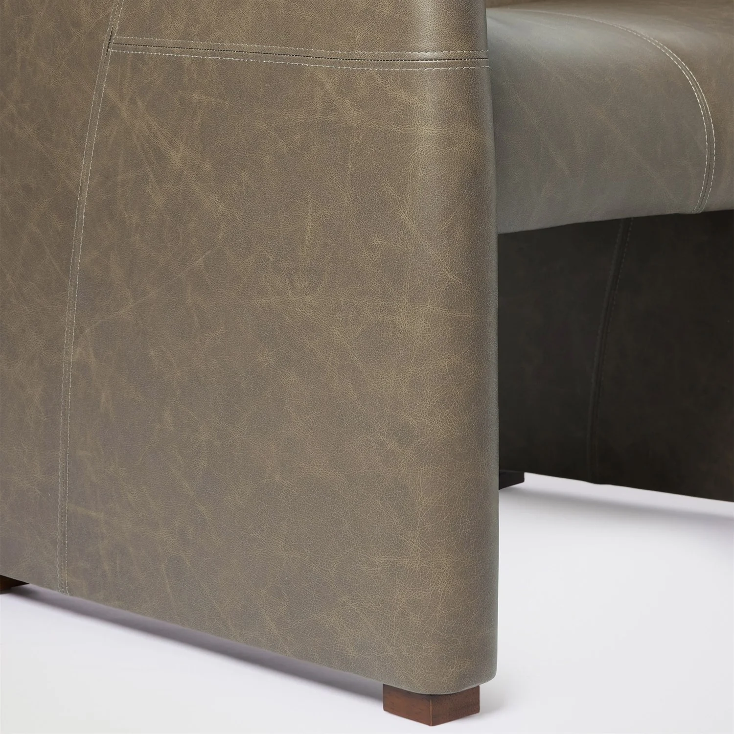 Global Views Olive Leather Winchester Chair - Image 4