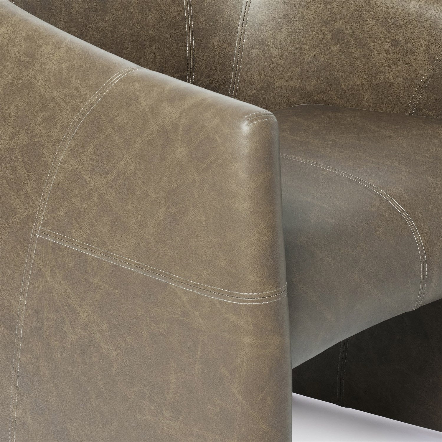 Global Views Olive Leather Winchester Chair - Image 5