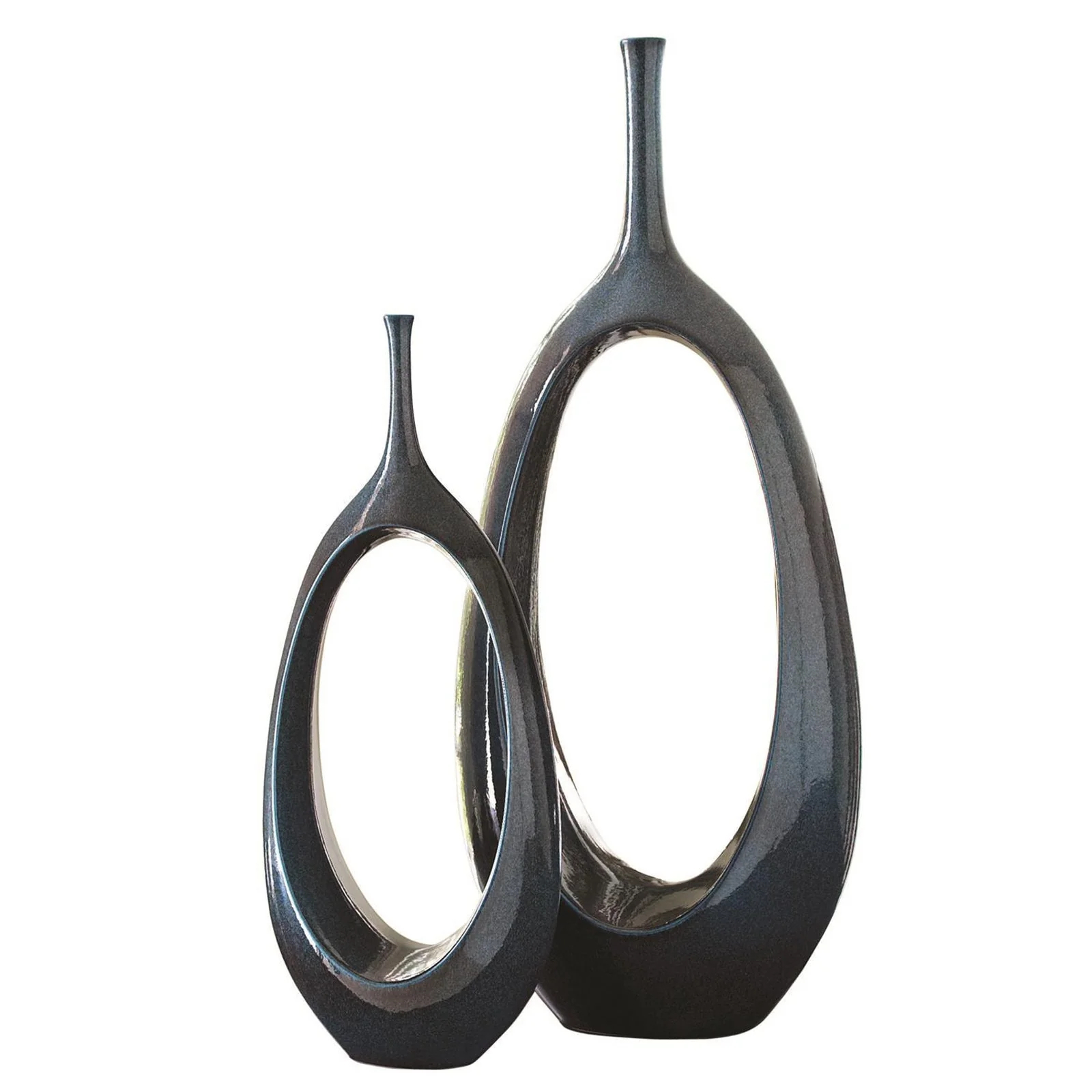 Global Views Open Oval Ring Vase - Image 4