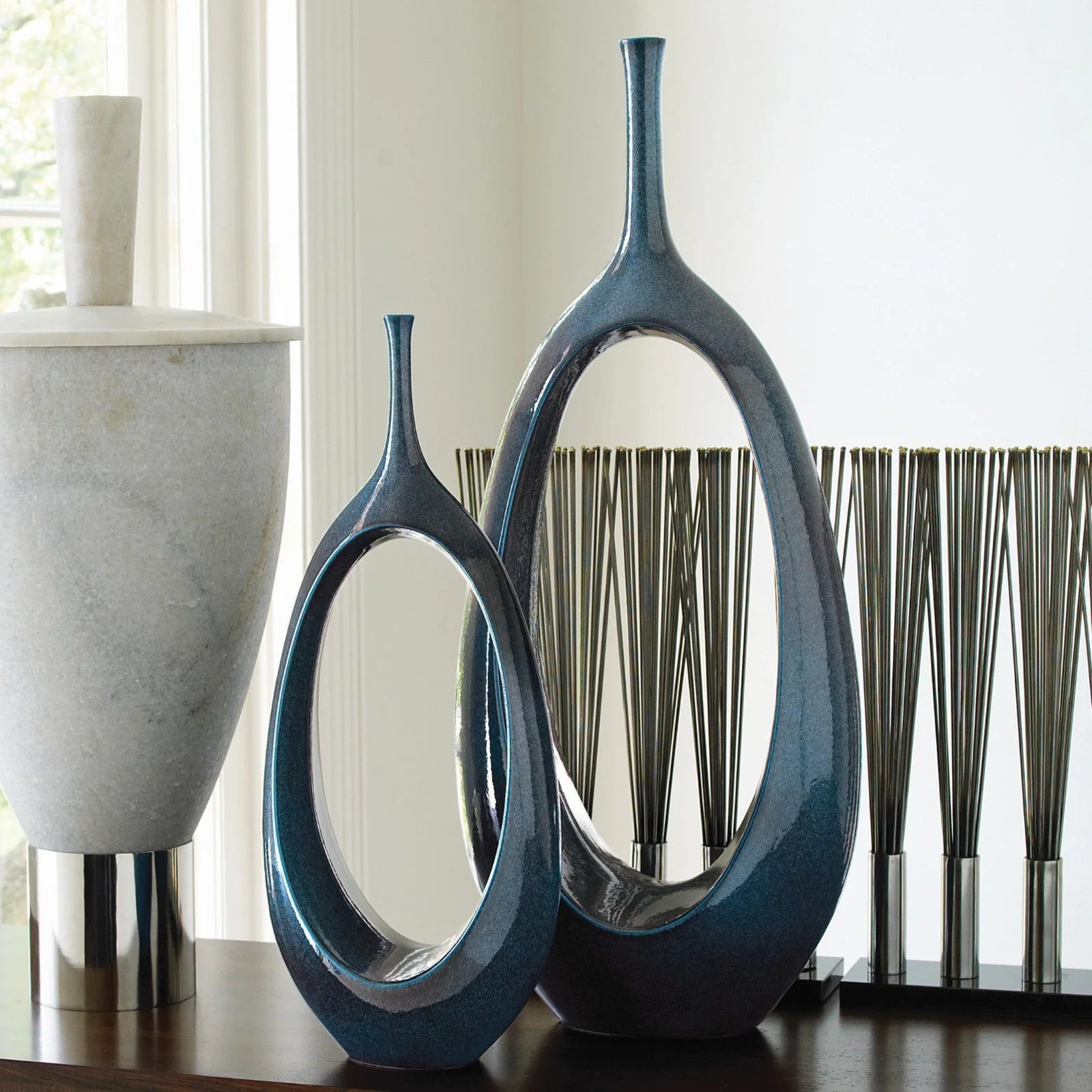 Global Views Open Oval Ring Vase - Image 5