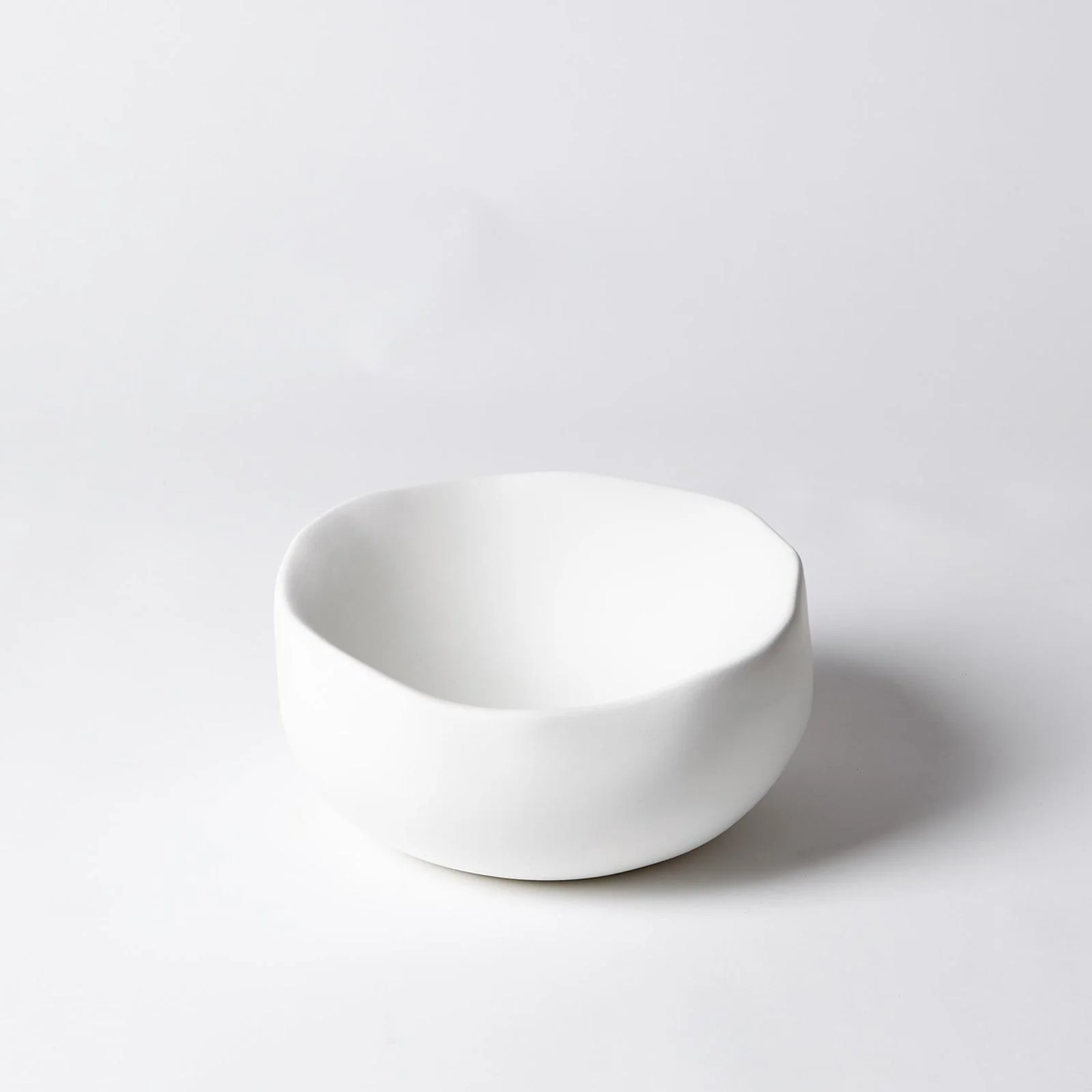 Global Views Organic Round Bowl-Matte White - Image 2