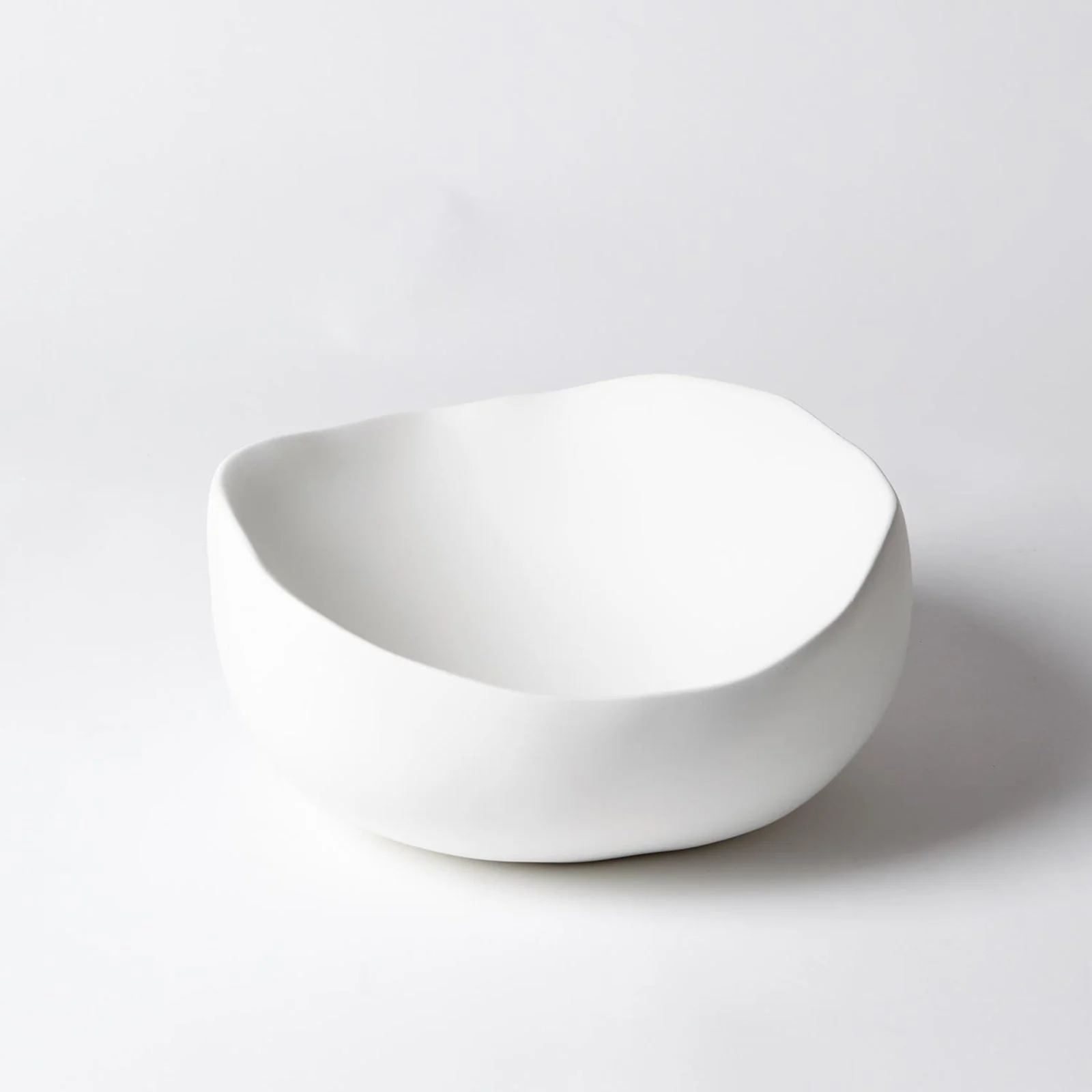 Global Views Organic Round Bowl-Matte White - Image 3