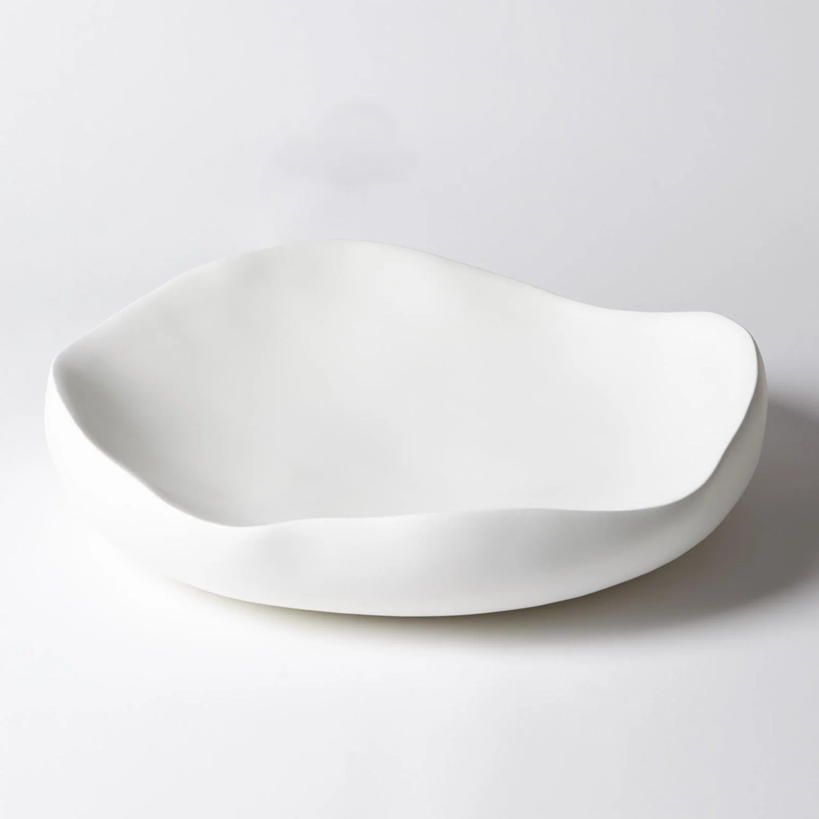 Global Views Organic Round Bowl-Matte White - Image 4