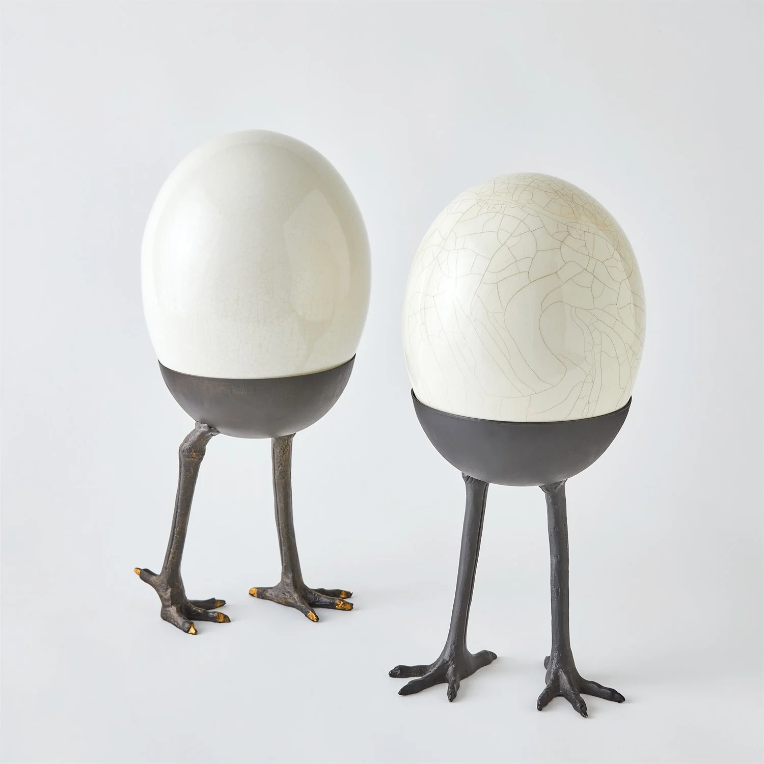 Global Views Ostrich Egg on Legs - Image 2