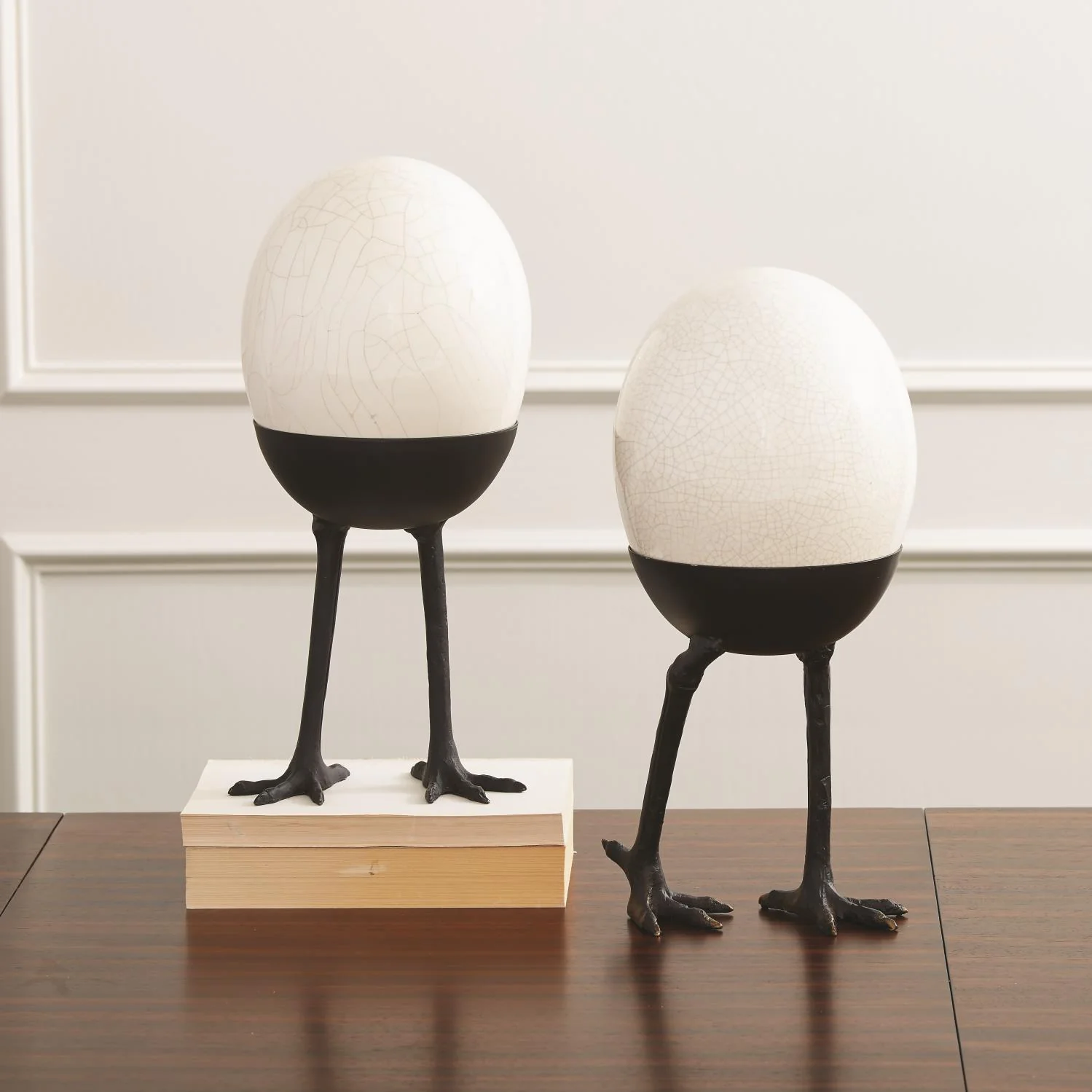 Global Views Ostrich Egg on Legs - Image 4