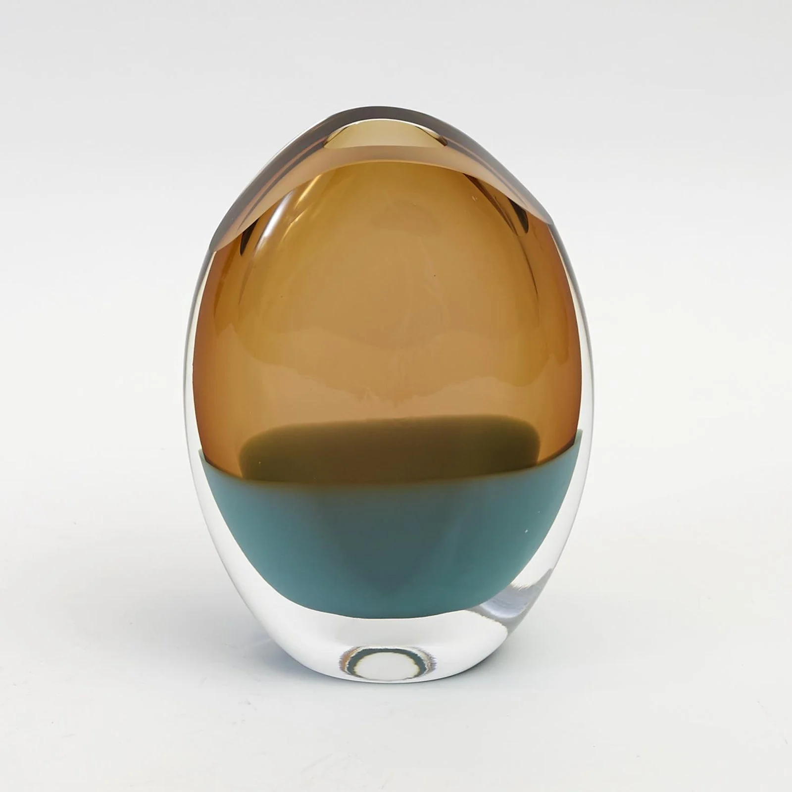 Global Views Oval Vase-Pistachio Amber - Image 2