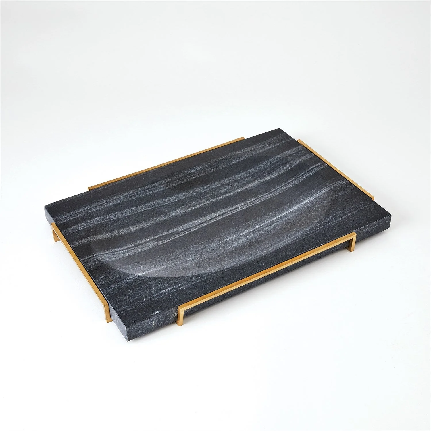 Global Views Overture Tray - Black Marble - Image 3