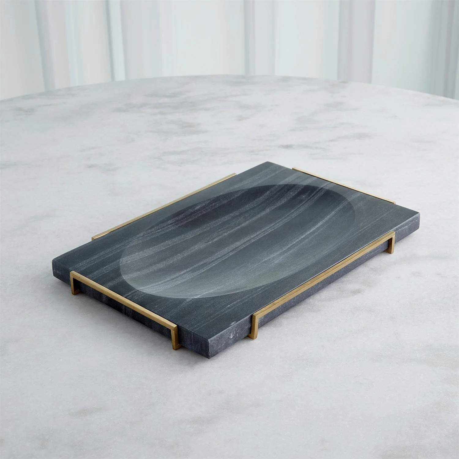 Global Views Overture Tray - Black Marble - Image 4