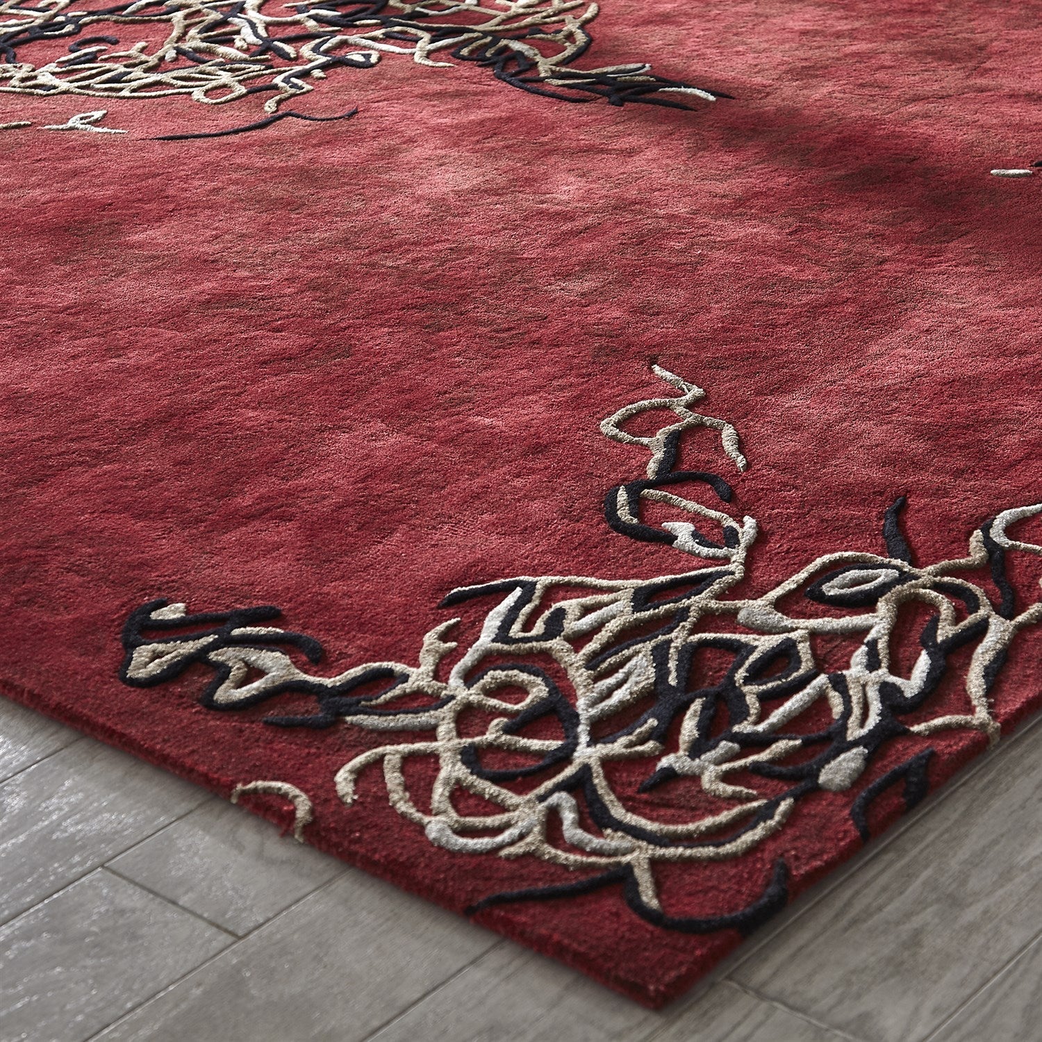 Global Views Deep Red Parlor Rug Clearance - Image 7