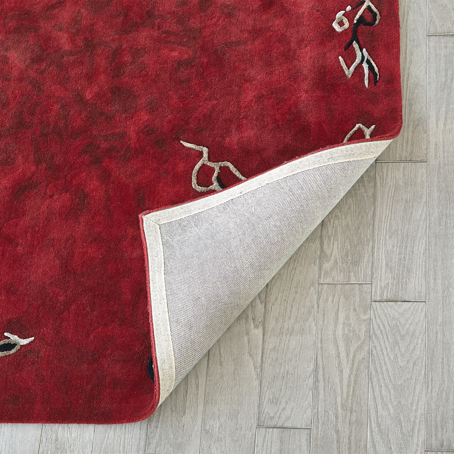 Global Views Deep Red Parlor Rug Clearance - Image 8