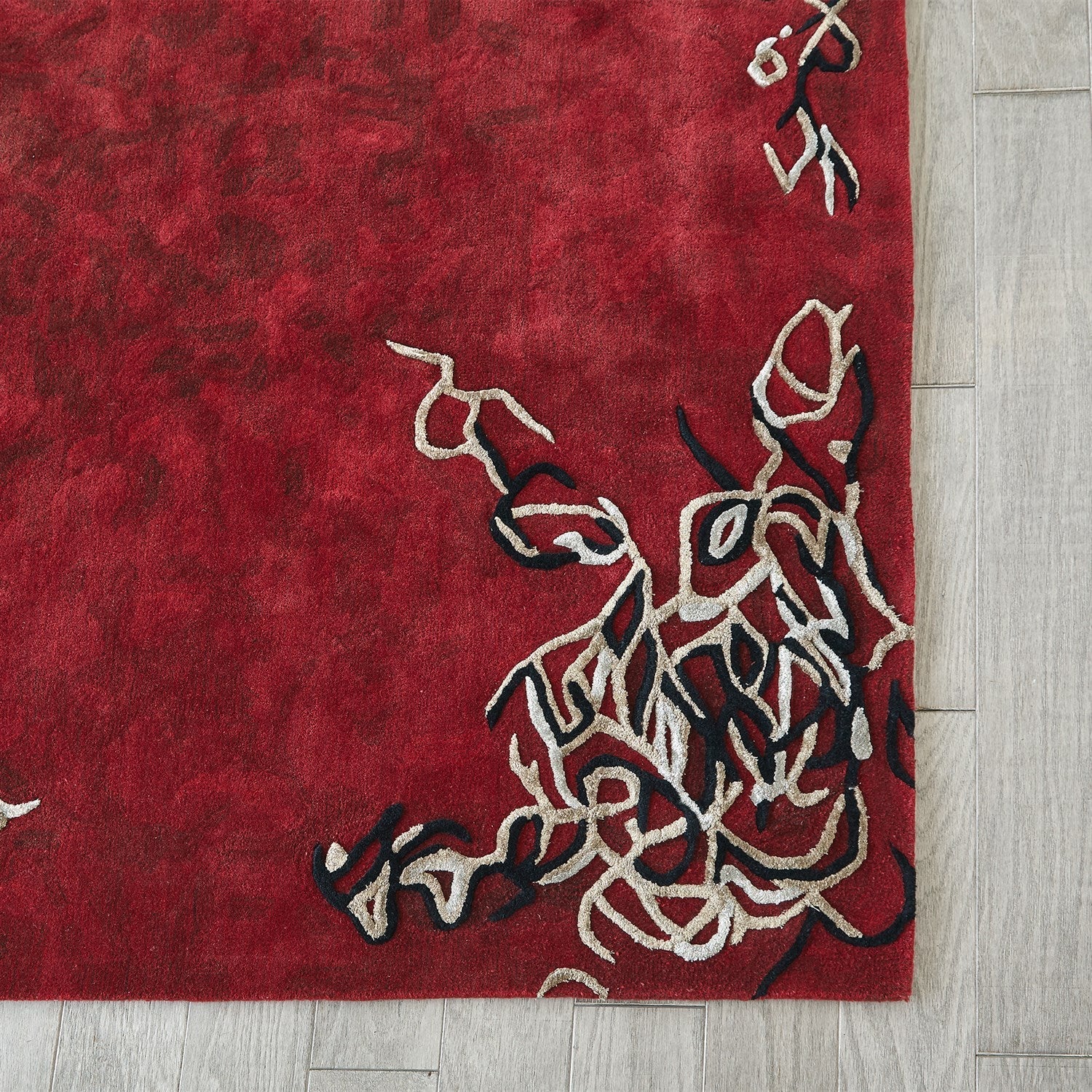 Global Views Deep Red Parlor Rug Clearance - Image 9