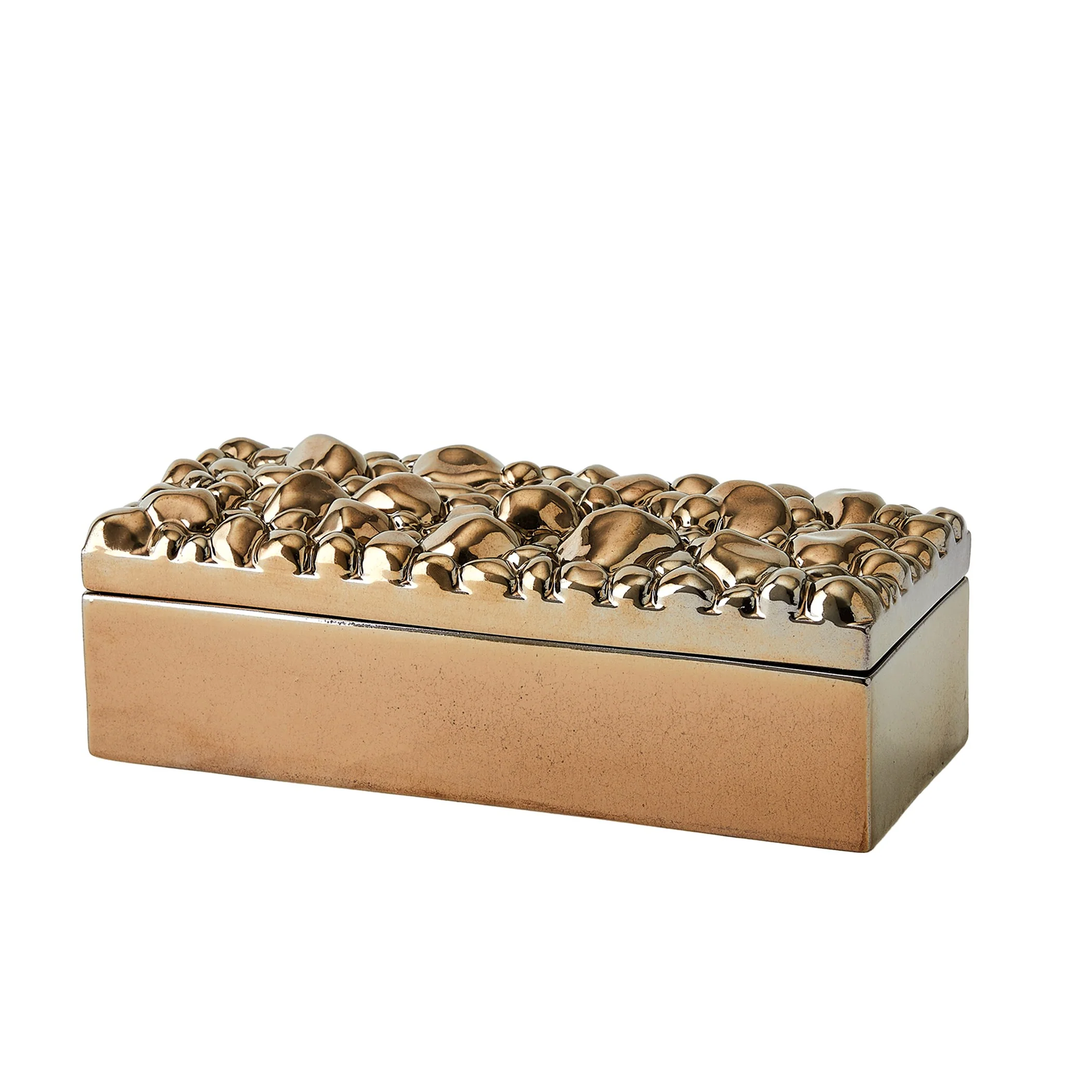 Global Views Pebbles Box Bronze - Image 6