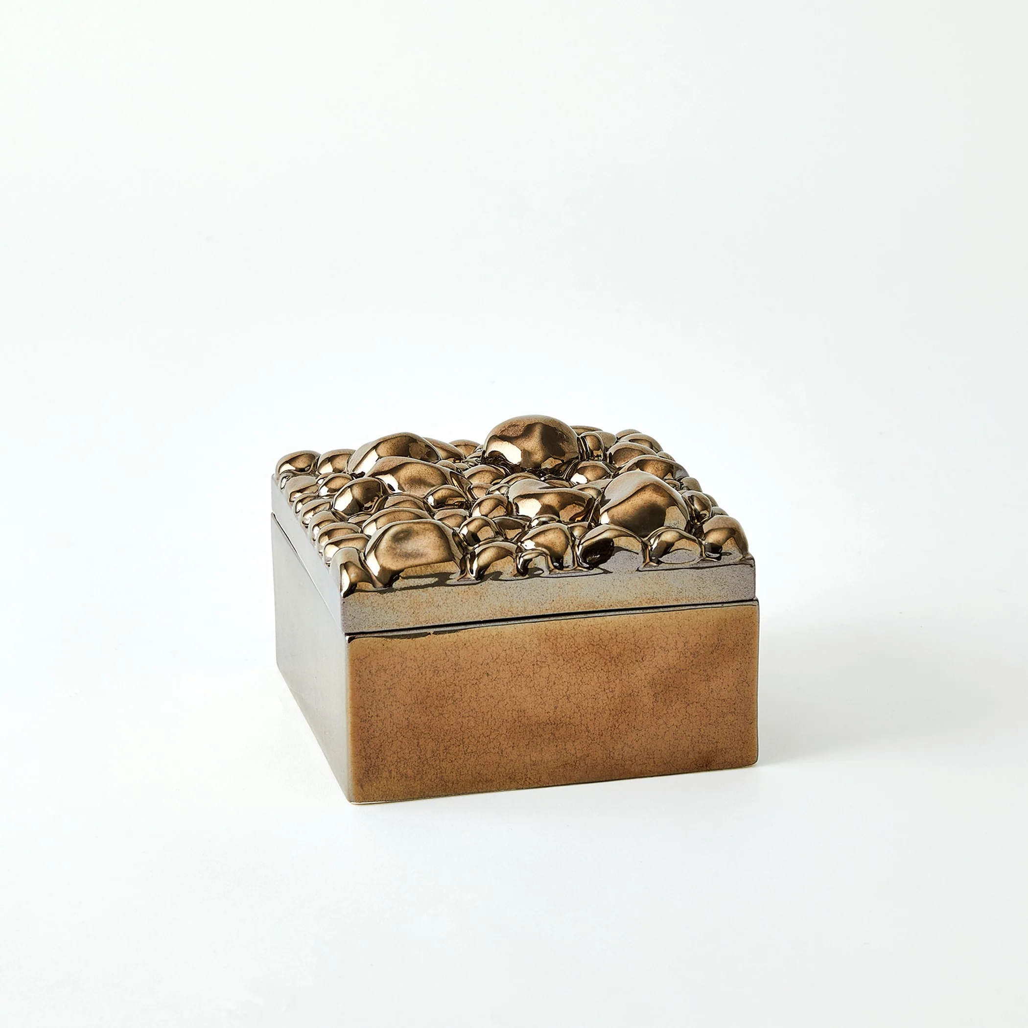 Global Views Pebbles Box Bronze - Image 7