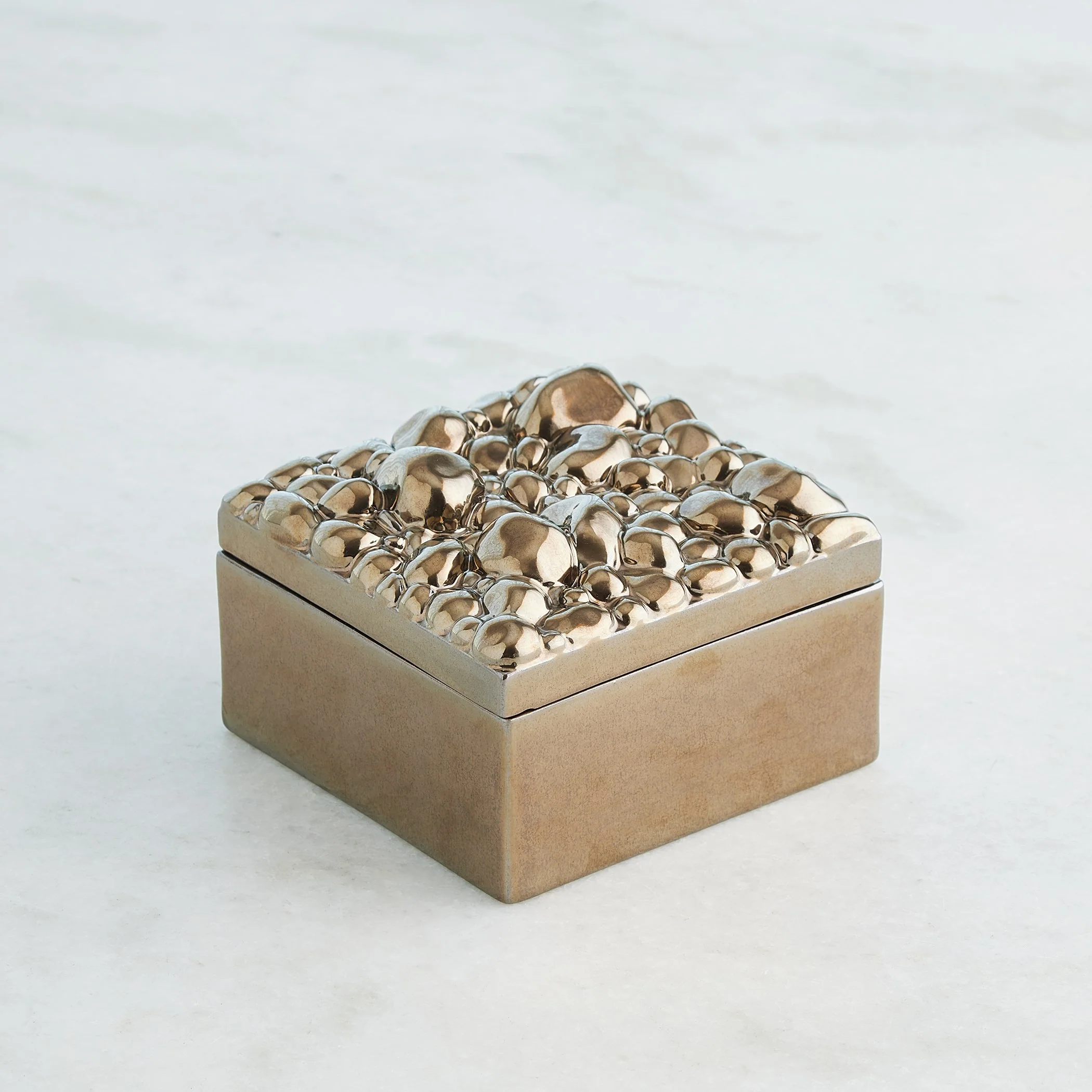 Global Views Pebbles Box Bronze - Image 8