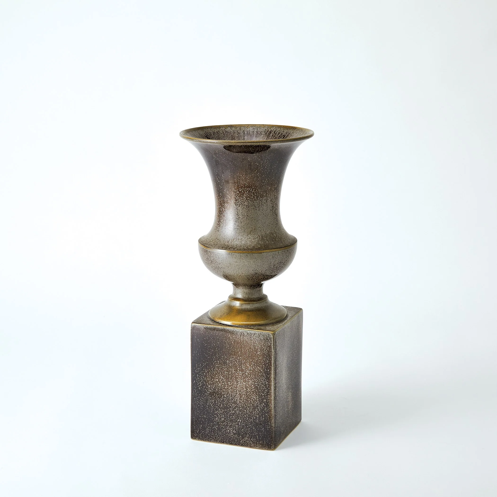 Global Views Pedestal Vase Reactive Silver