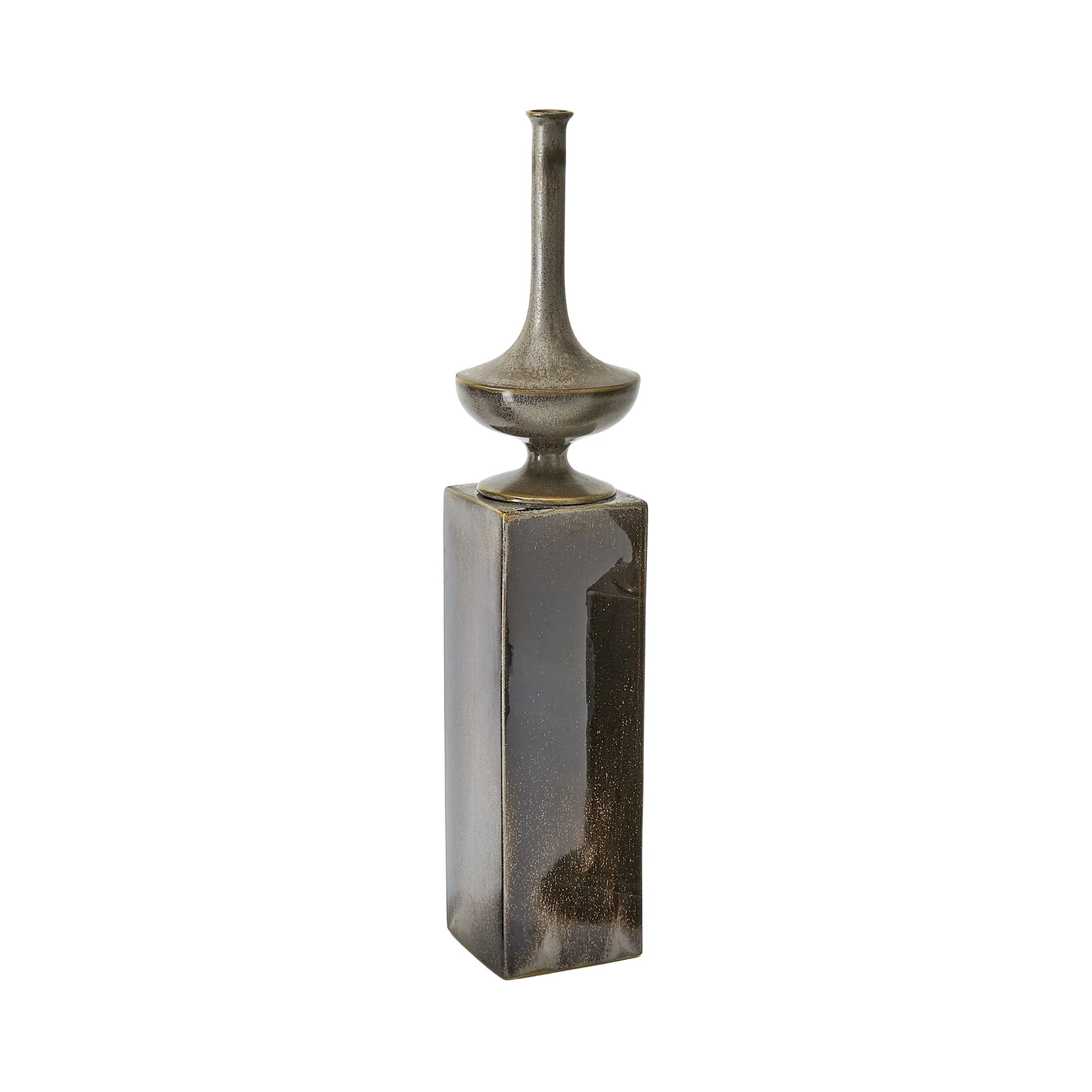 Global Views Pedestal Vase Reactive Silver - Image 13