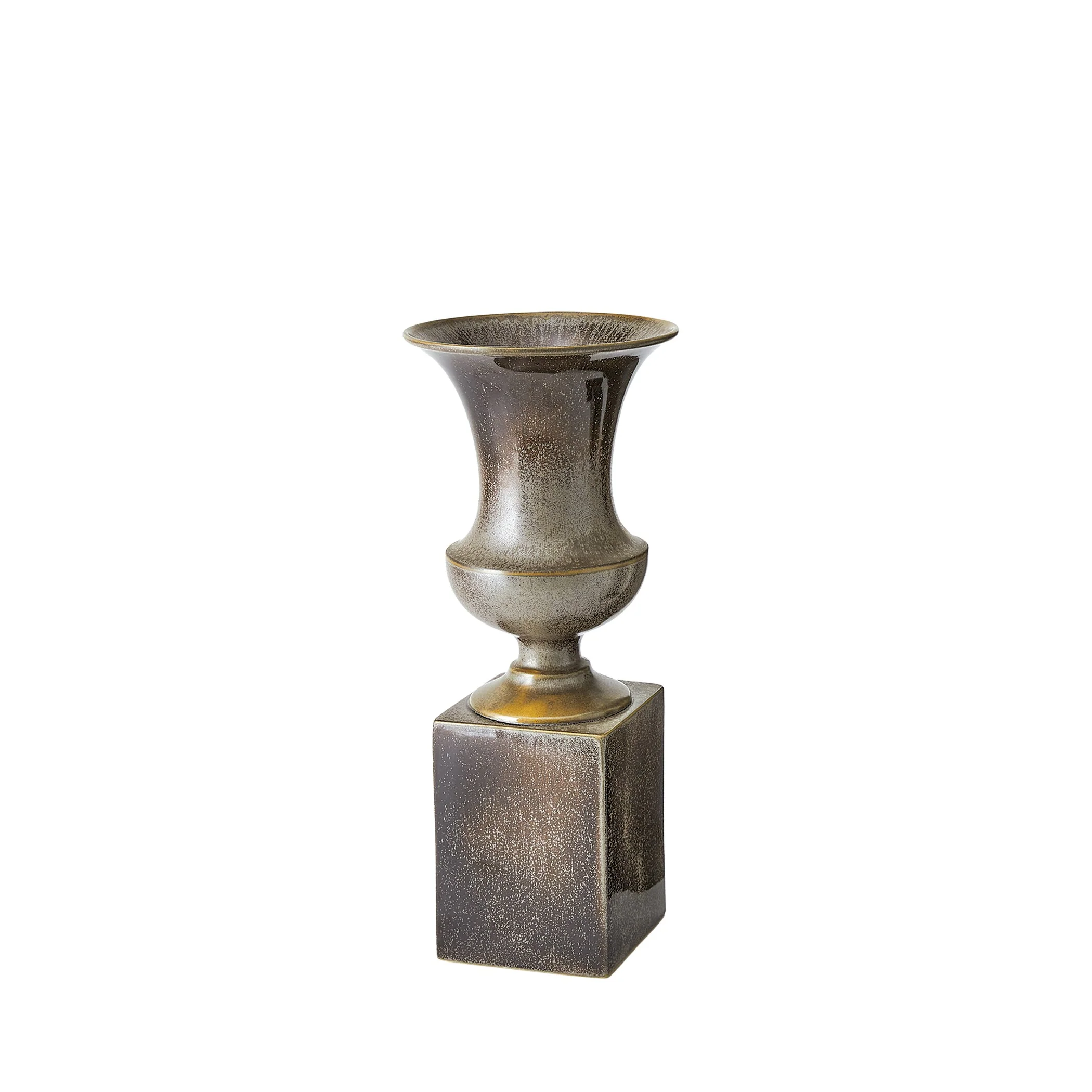 Global Views Pedestal Vase Reactive Silver - Image 3
