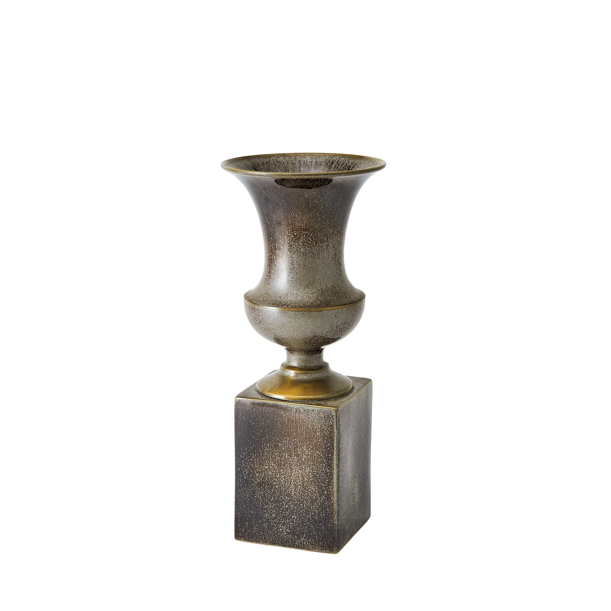 Global Views Pedestal Vase Reactive Silver - Image 4