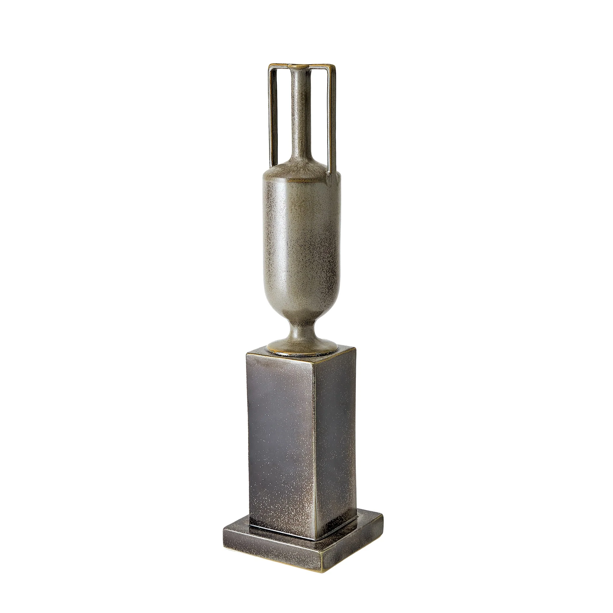 Global Views Pedestal Vase Reactive Silver - Image 9