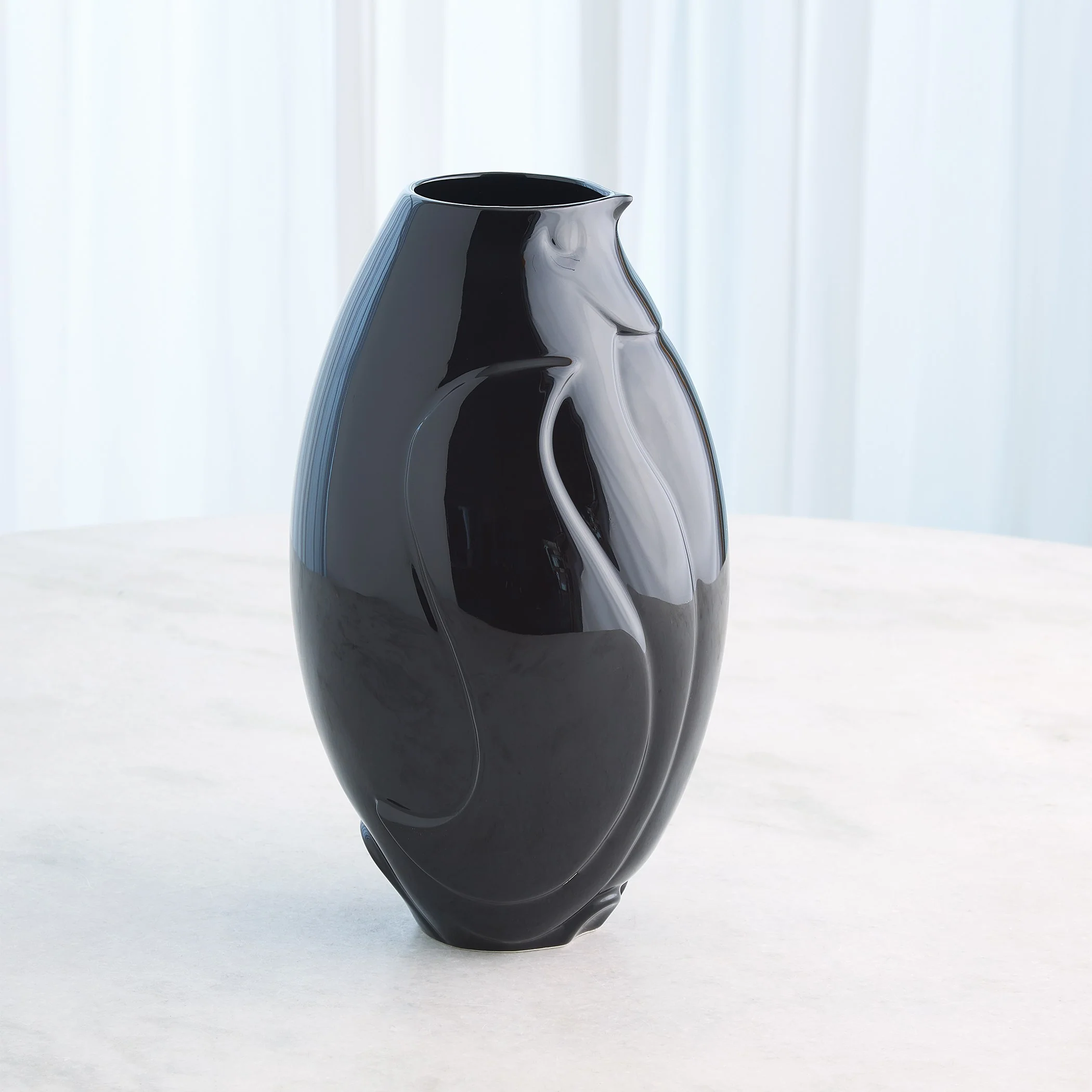 Global Views Penguin Vase Black - Image 7