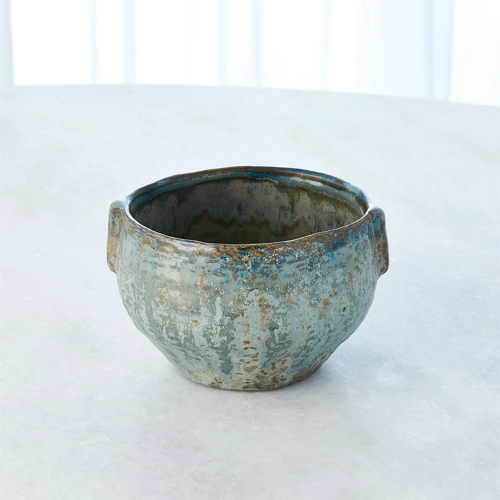 Global Views Pinch Pot Planter Reactive Seaform - Image 4