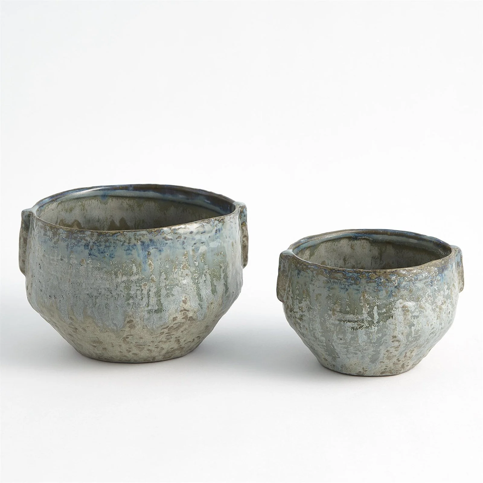 Global Views Pinch Pot Planter Reactive Seaform - Image 5