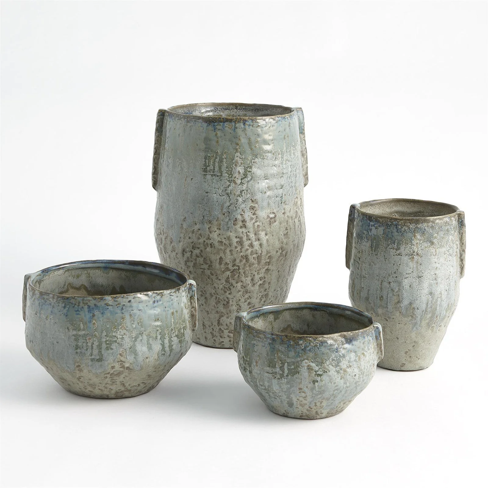 Global Views Pinch Pot Planter Reactive Seaform - Image 7