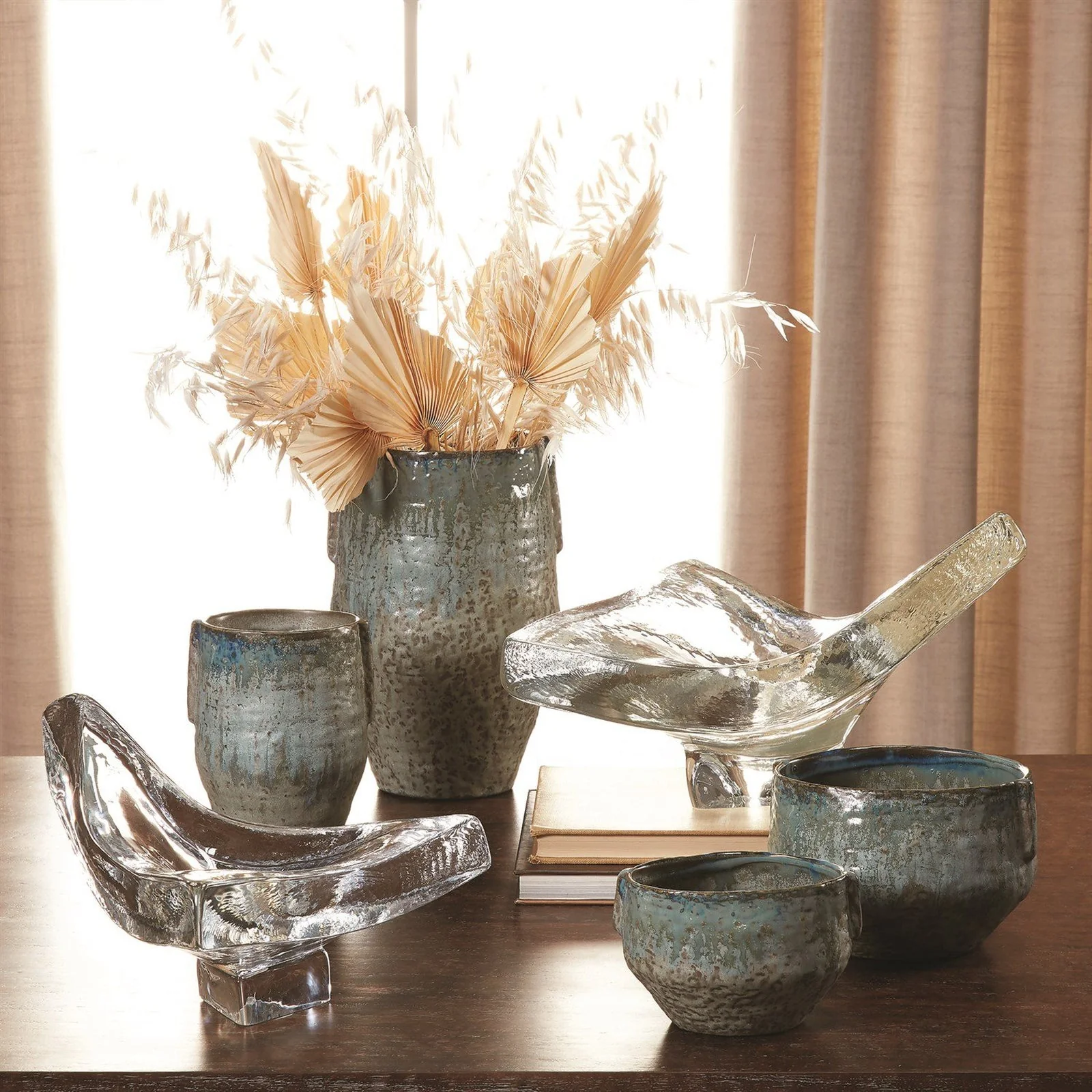 Global Views Pinch Pot Planter Reactive Seaform - Image 9