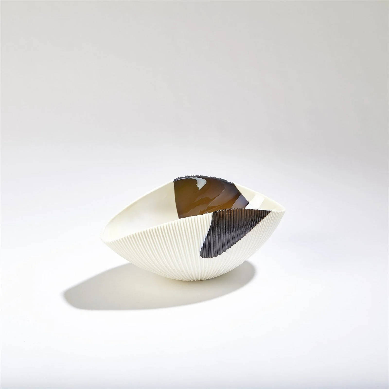 Global Views Pleated Bowl-Bronze Stripe - Image 4