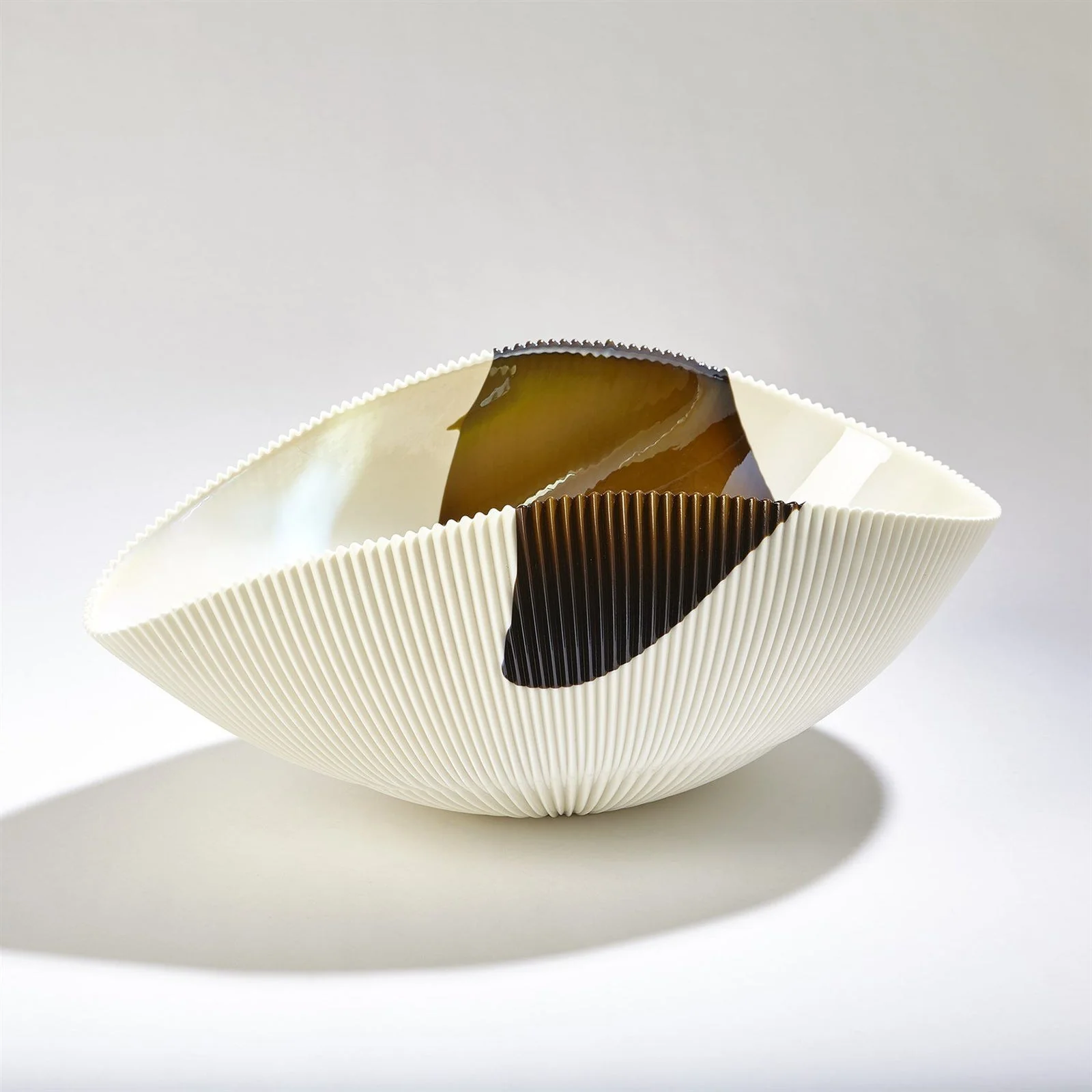 Global Views Pleated Bowl-Bronze Stripe - Image 6