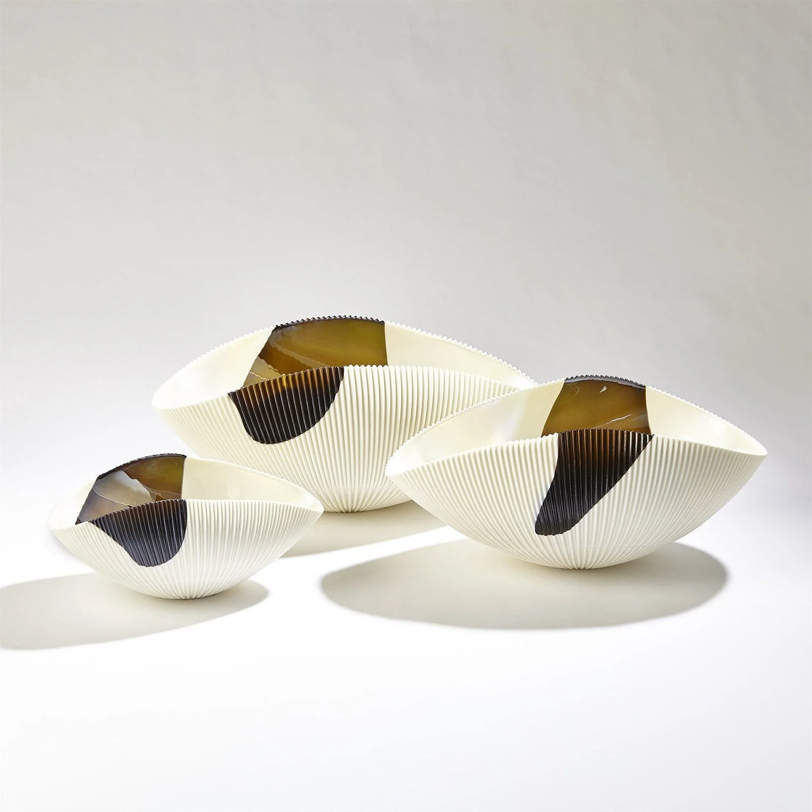 Global Views Pleated Bowl-Bronze Stripe - Image 7