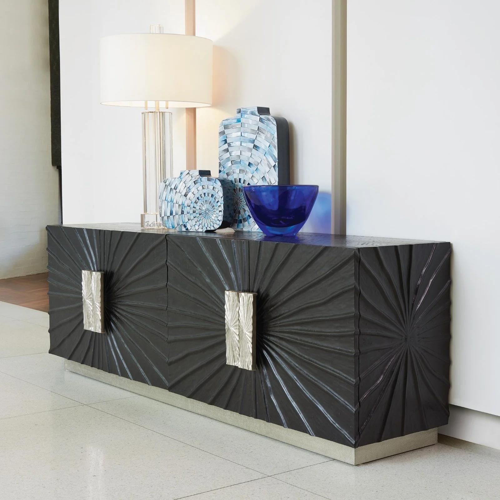 Global Views Pleated Media Cabinet - Image 7
