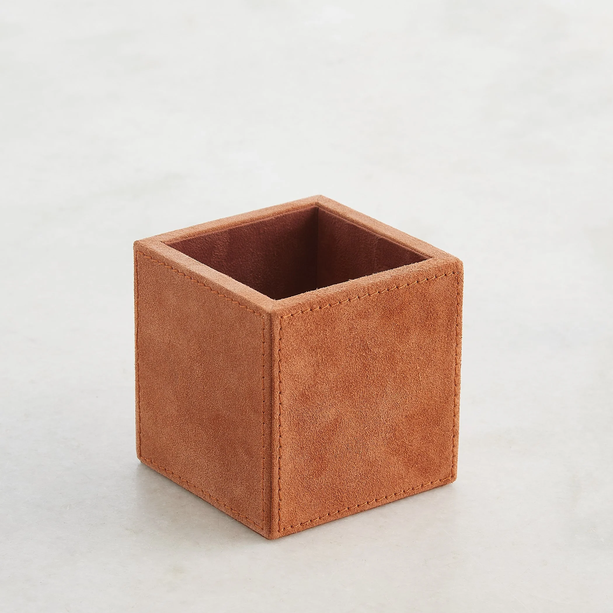Global Views Posh Pencil Cup Rust Suede - Image 4