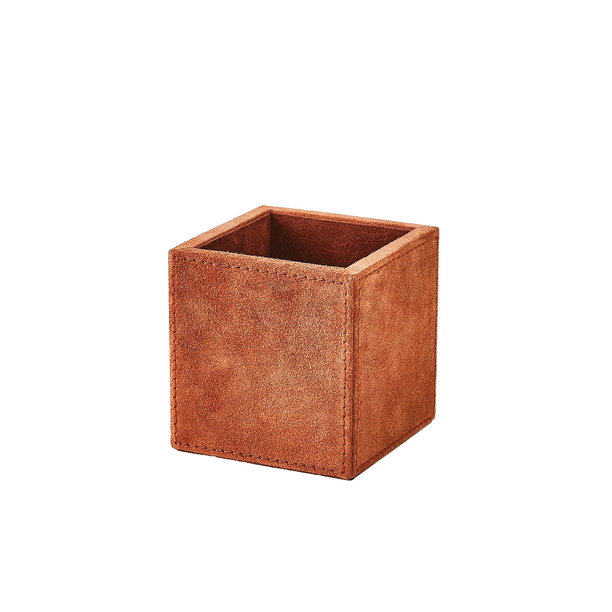 Global Views Posh Pencil Cup Rust Suede - Image 5