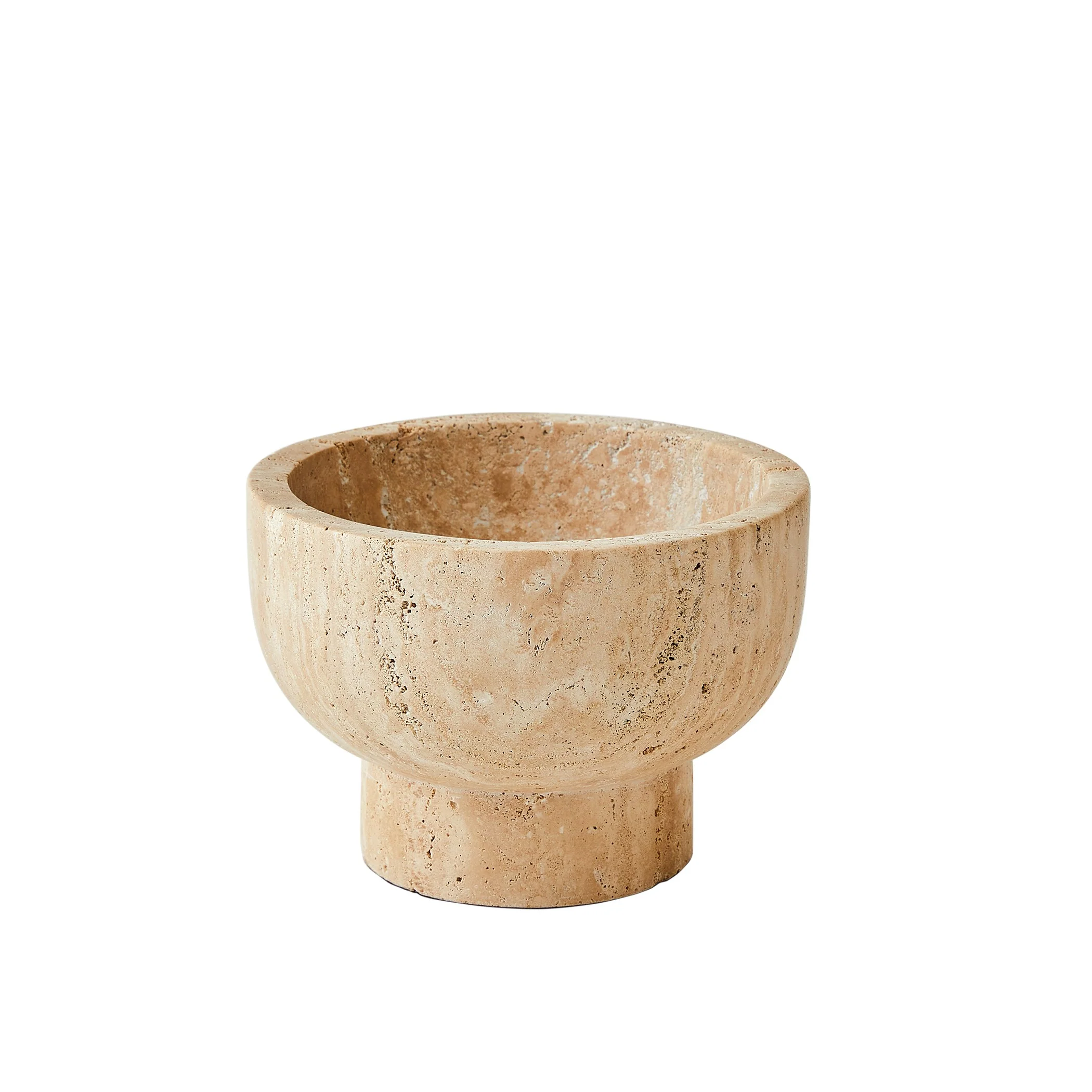 Global Views Priory Bowl Travertine - Image 15